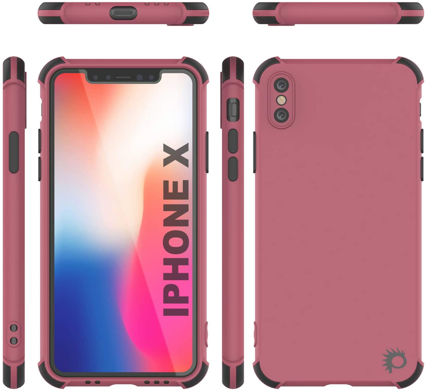 Punkcase Protective & Lightweight TPU Case [Sunshine Series] for iPhone X [Rose]