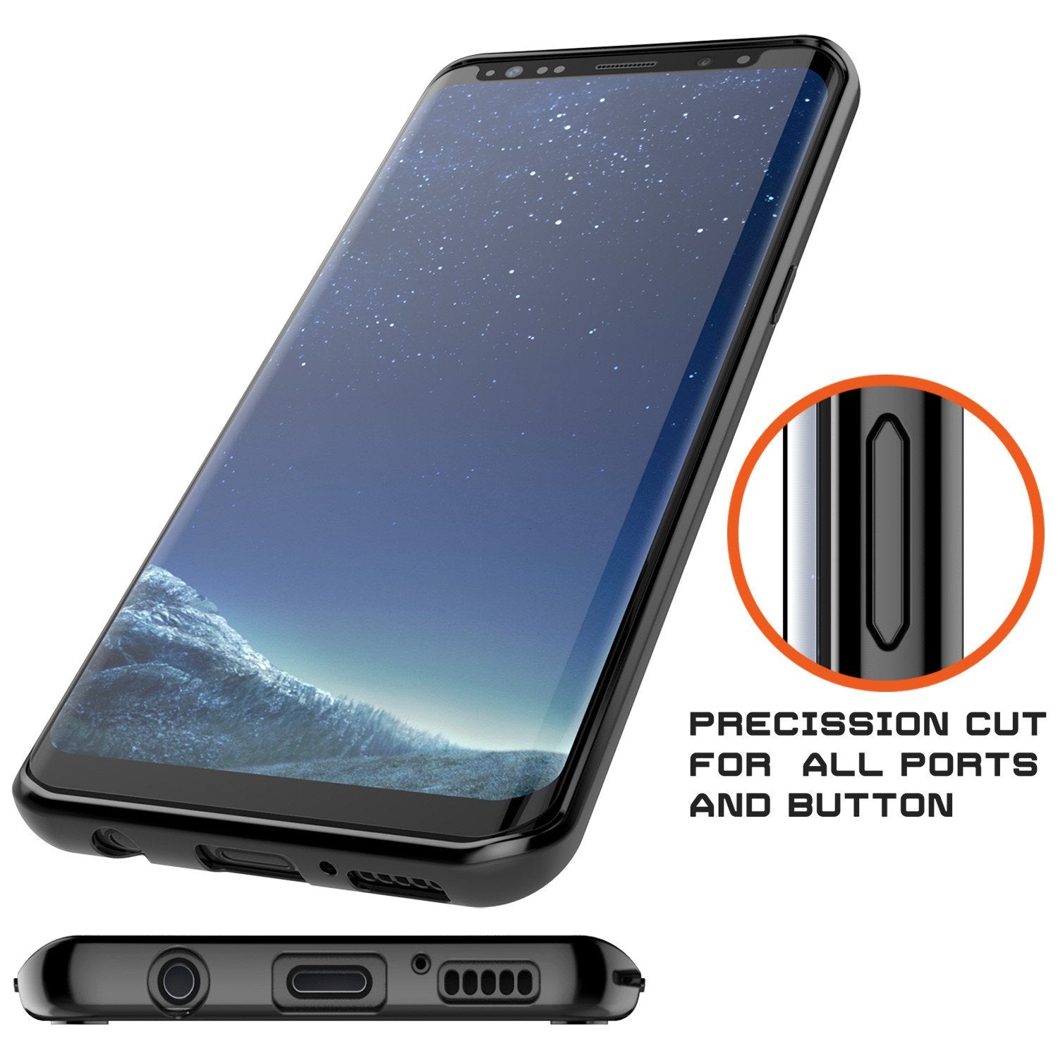 S8 Case Punkcase® LUCID 2.0 Black Series w/ PUNK SHIELD Screen Protector | Ultra Fit