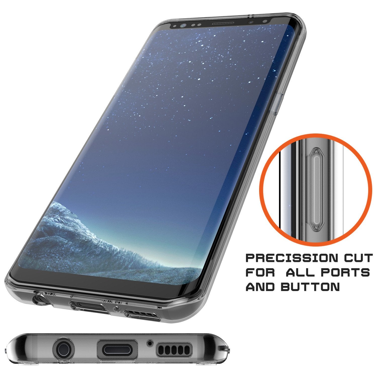 S8 Case Punkcase® LUCID 2.0 Clear Series w/ PUNK SHIELD Screen Protector | Ultra Fit