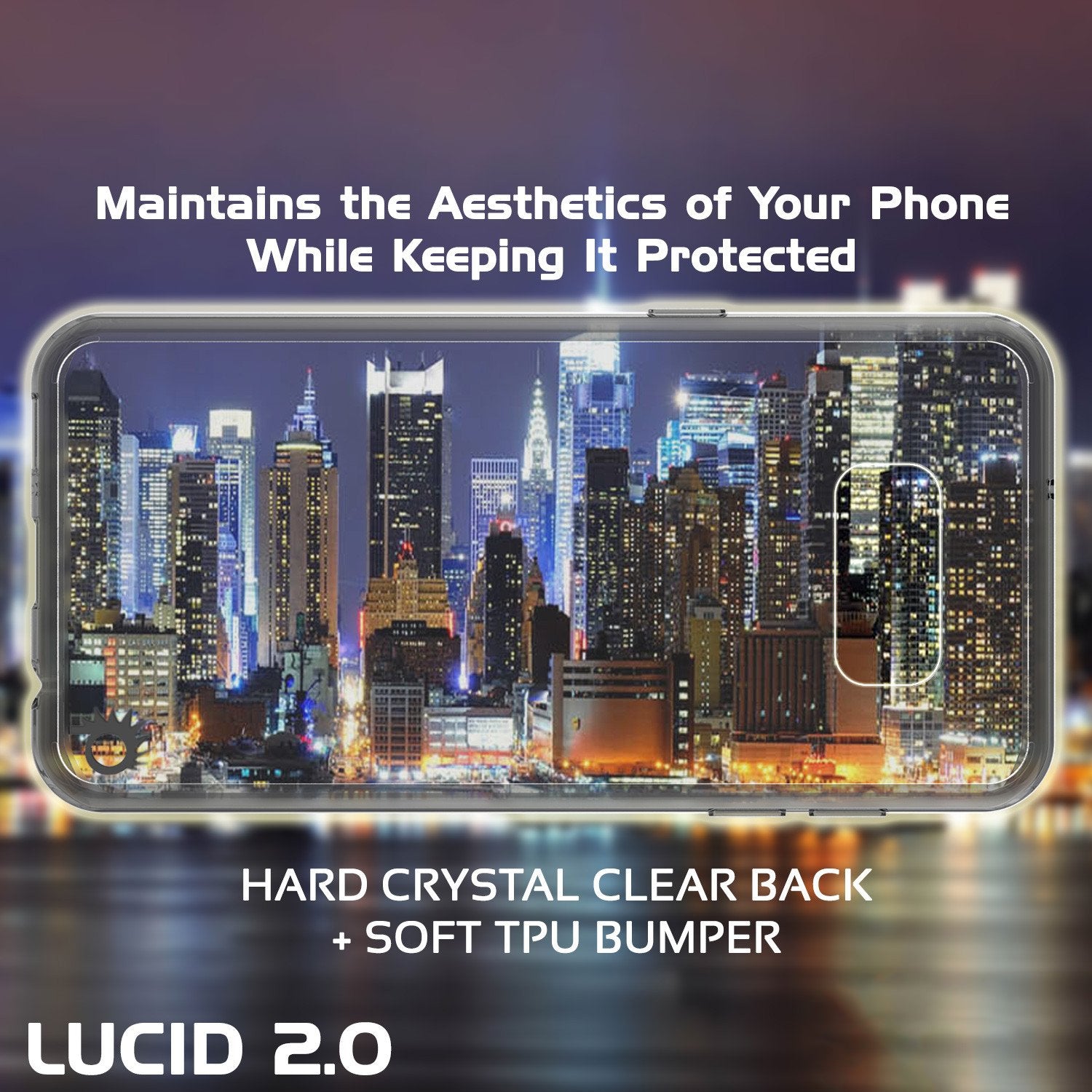 S8 Plus Case Punkcase® LUCID 2.0 Crystal Black Series w/ PUNK SHIELD Screen Protector | Ultra Fit