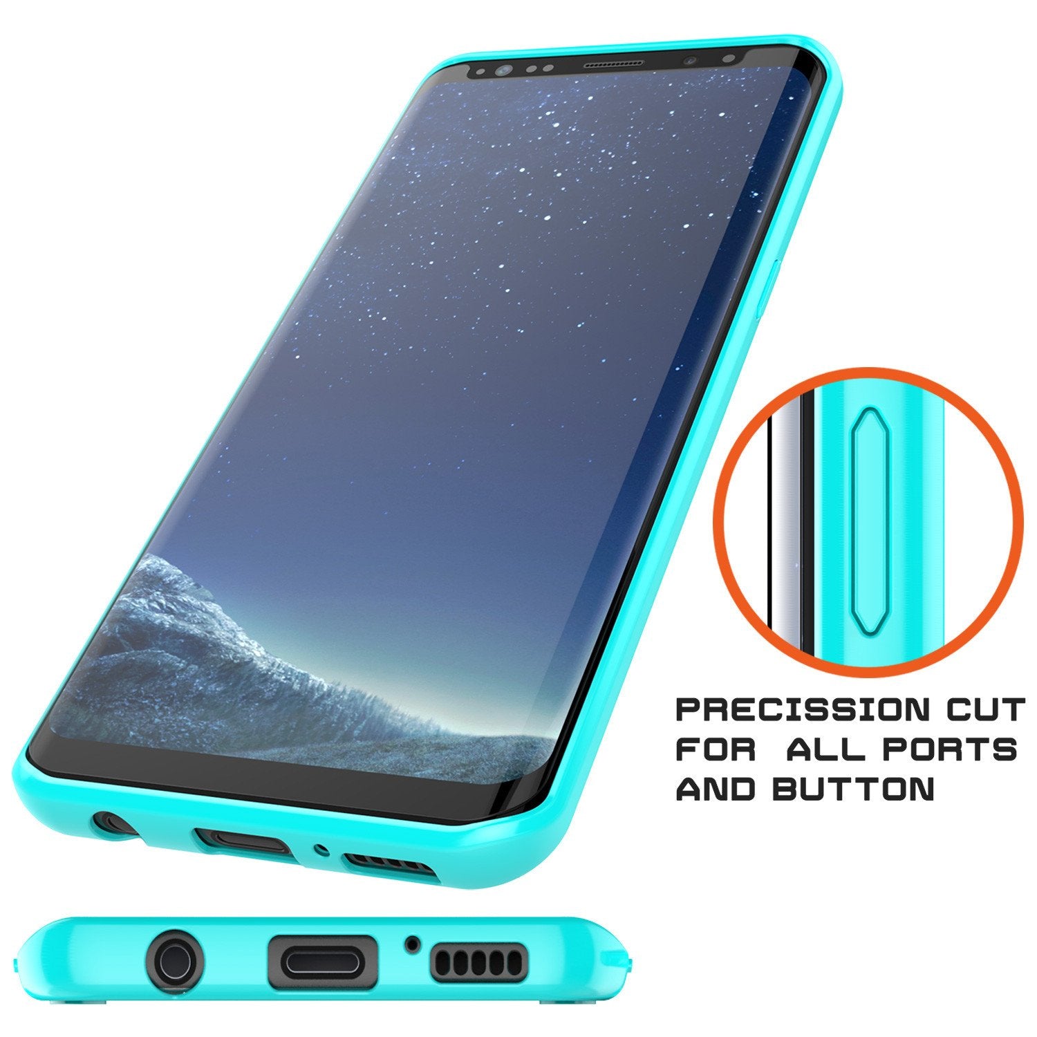 S8 Plus Case Punkcase® LUCID 2.0 Teal Series w/ PUNK SHIELD Screen Protector | Ultra Fit