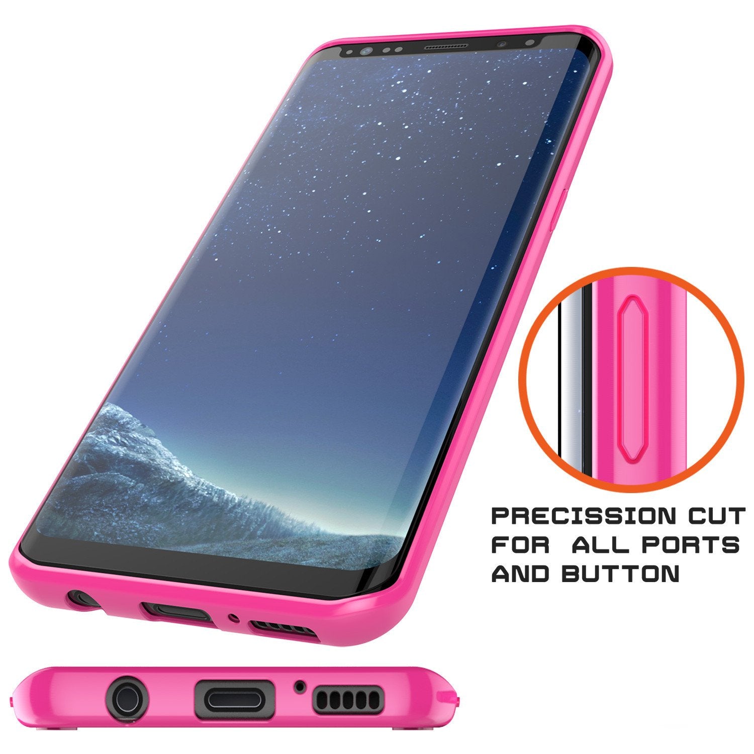 S8 Plus Case Punkcase® LUCID 2.0 Pink Series w/ PUNK SHIELD Screen Protector | Ultra Fit