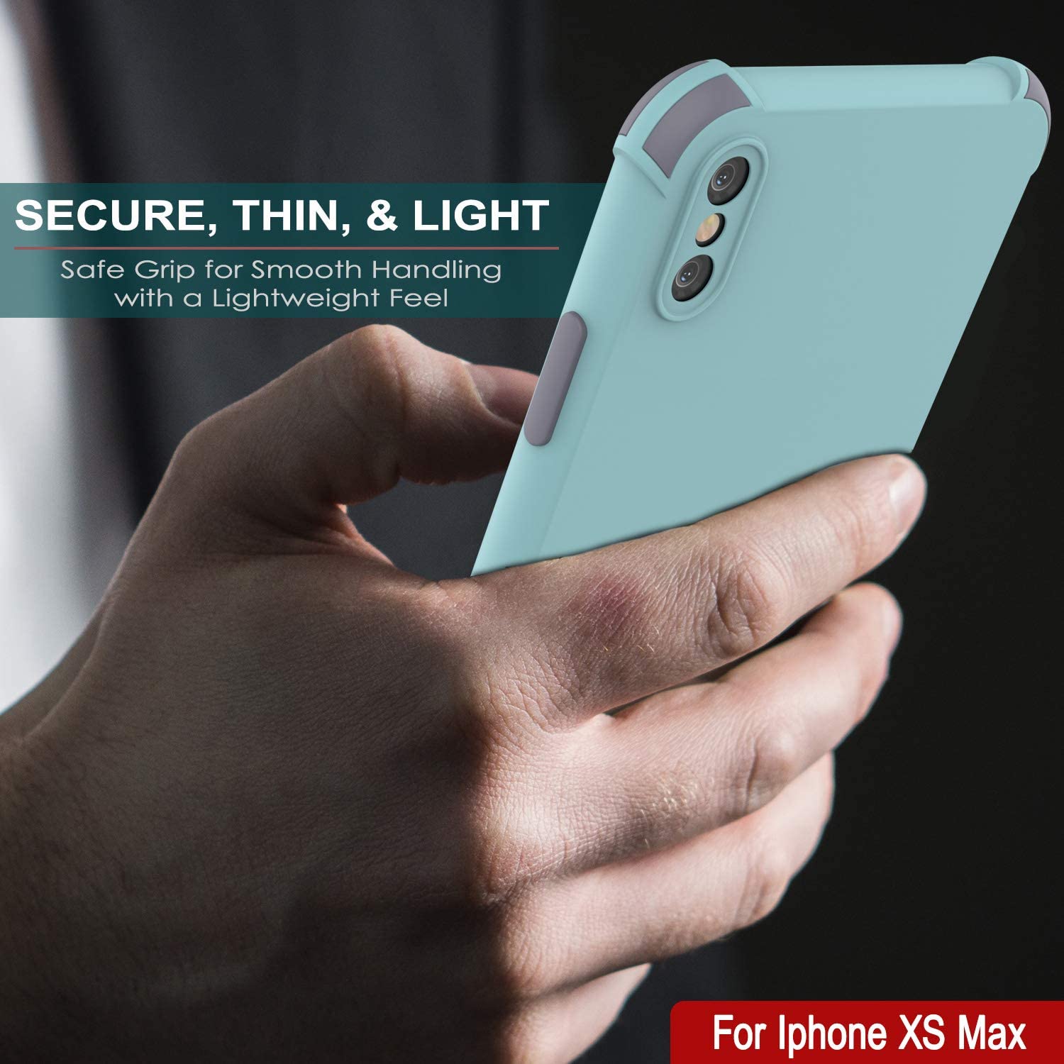 Punkcase Protective & Lightweight TPU Case [Sunshine Series] for iPhone XS Max [Teal]
