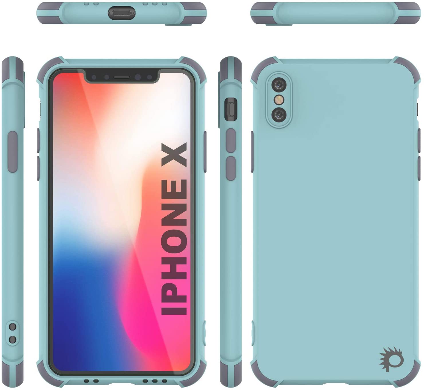Punkcase Protective & Lightweight TPU Case [Sunshine Series] for iPhone X [Teal]