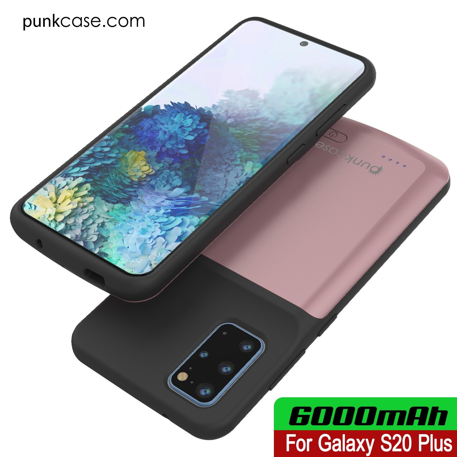 PunkJuice S20+ Plus Battery Case Rose - Fast Charging Power Juice Bank with 6000mAh