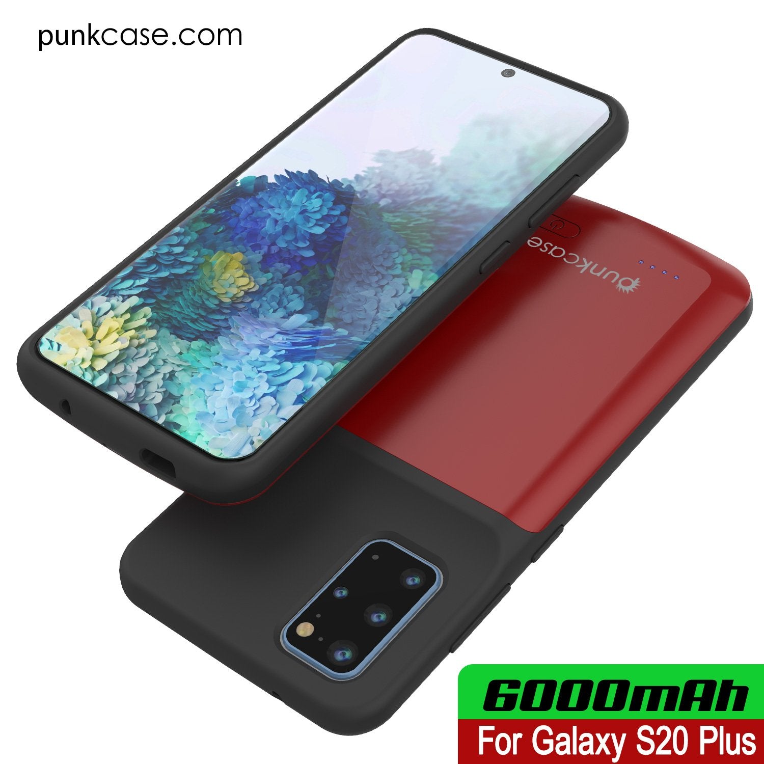 PunkJuice S20+ Plus Battery Case Red - Fast Charging Power Juice Bank with 6000mAh