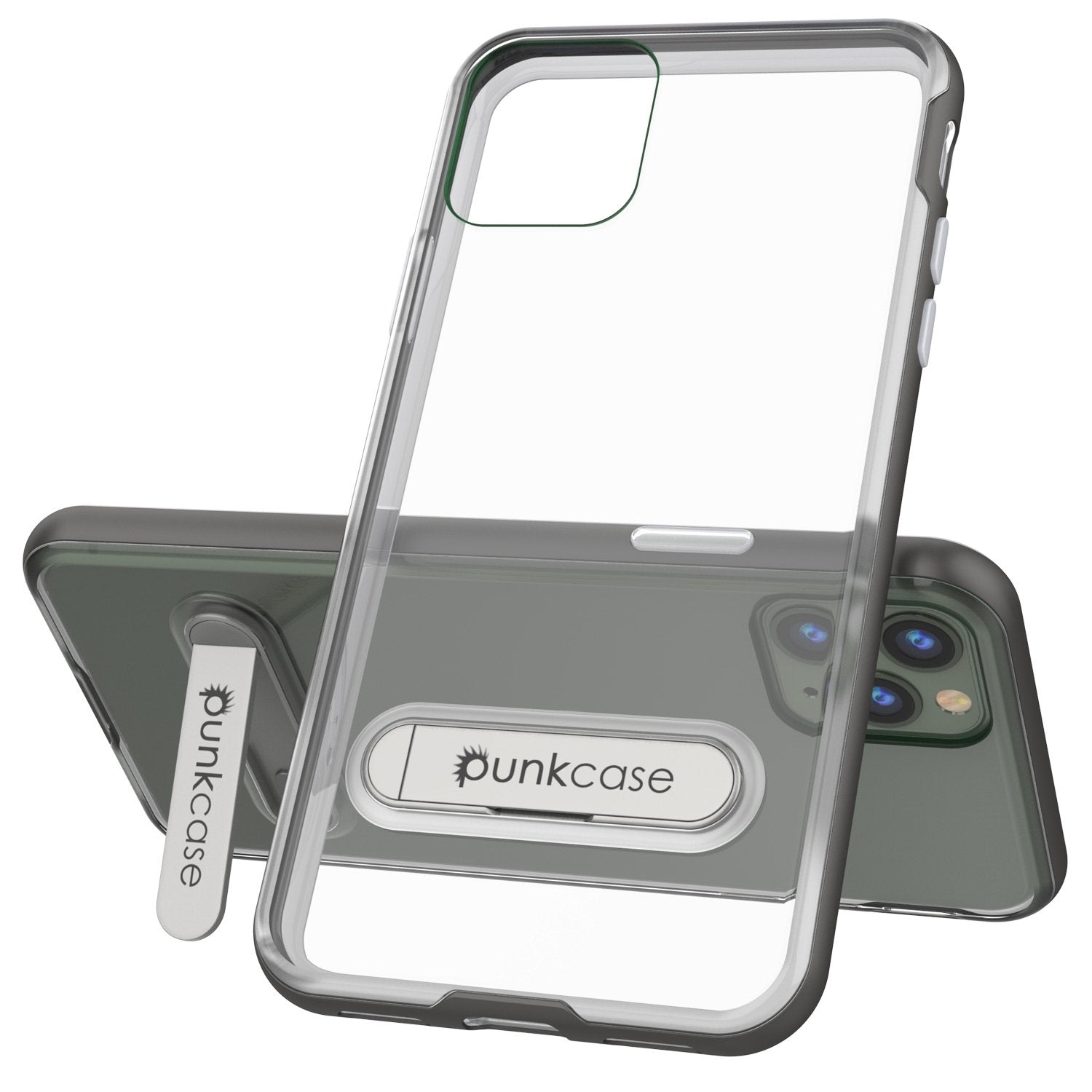 iPhone 11 Pro Max Case, PUNKcase [LUCID 3.0 Series] [Slim Fit] Armor Cover w/ Integrated Screen Protector [Grey]