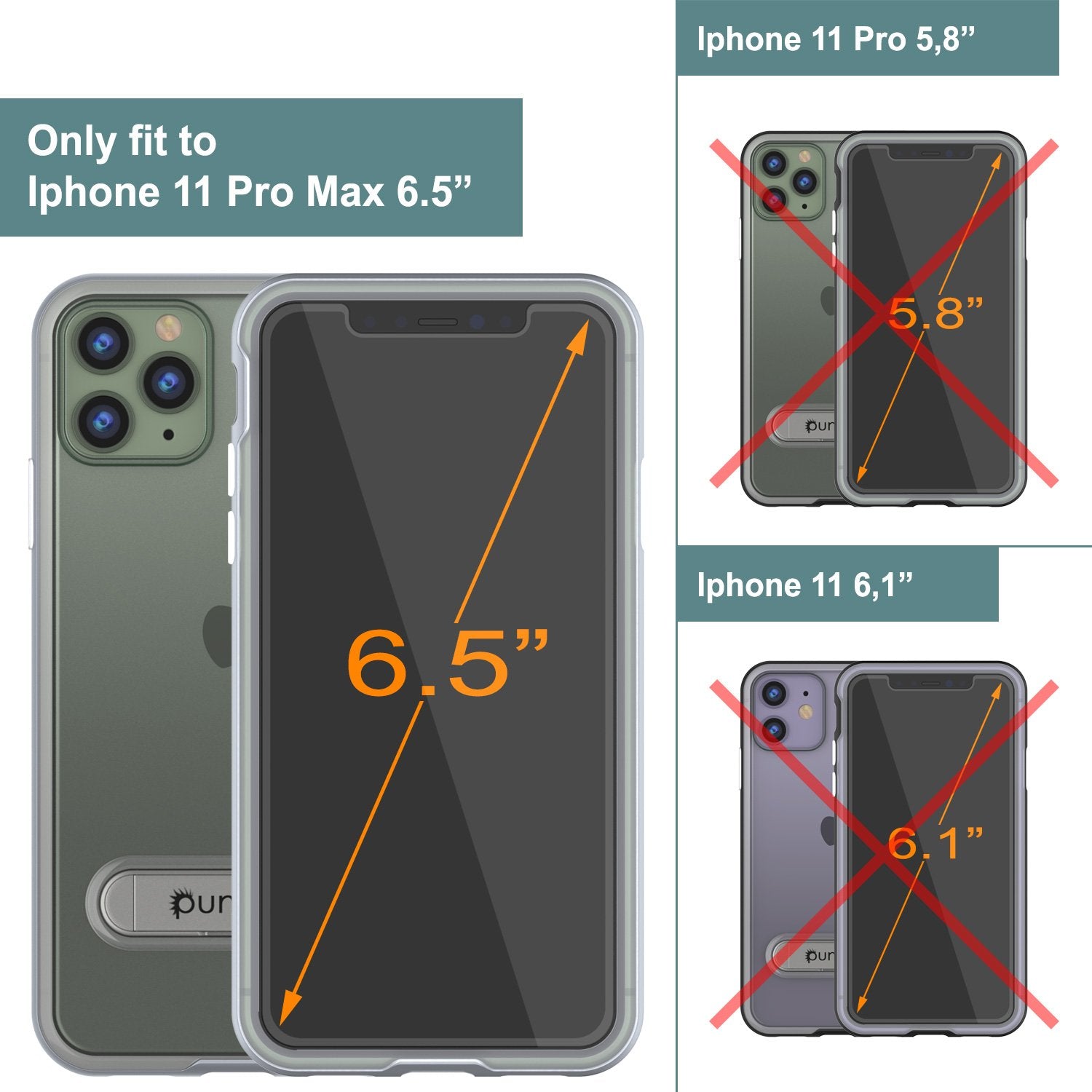iPhone 12 Pro Max Case, PUNKcase [LUCID 3.0 Series] [Slim Fit] Protective Cover w/ Integrated Screen Protector [Silver]