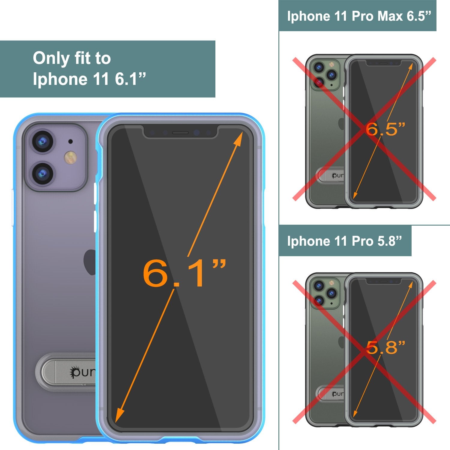 iPhone 11 Case, PUNKcase [LUCID 3.0 Series] [Slim Fit] Armor Cover w/ Integrated Screen Protector [Blue]