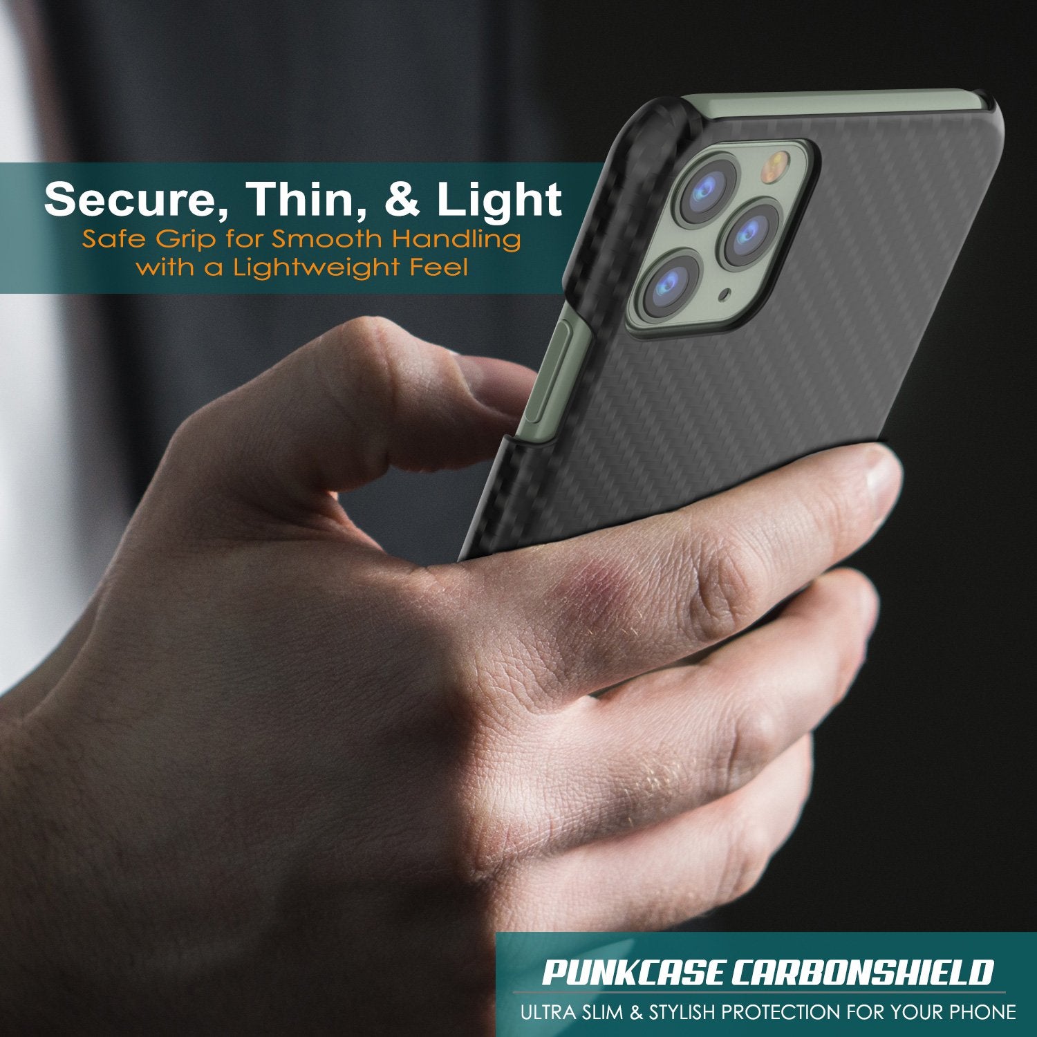 iPhone 11 Pro Max Case, Punkcase CarbonShield, Heavy Duty & Ultra Thin 2 Piece Dual Layer [shockproof]