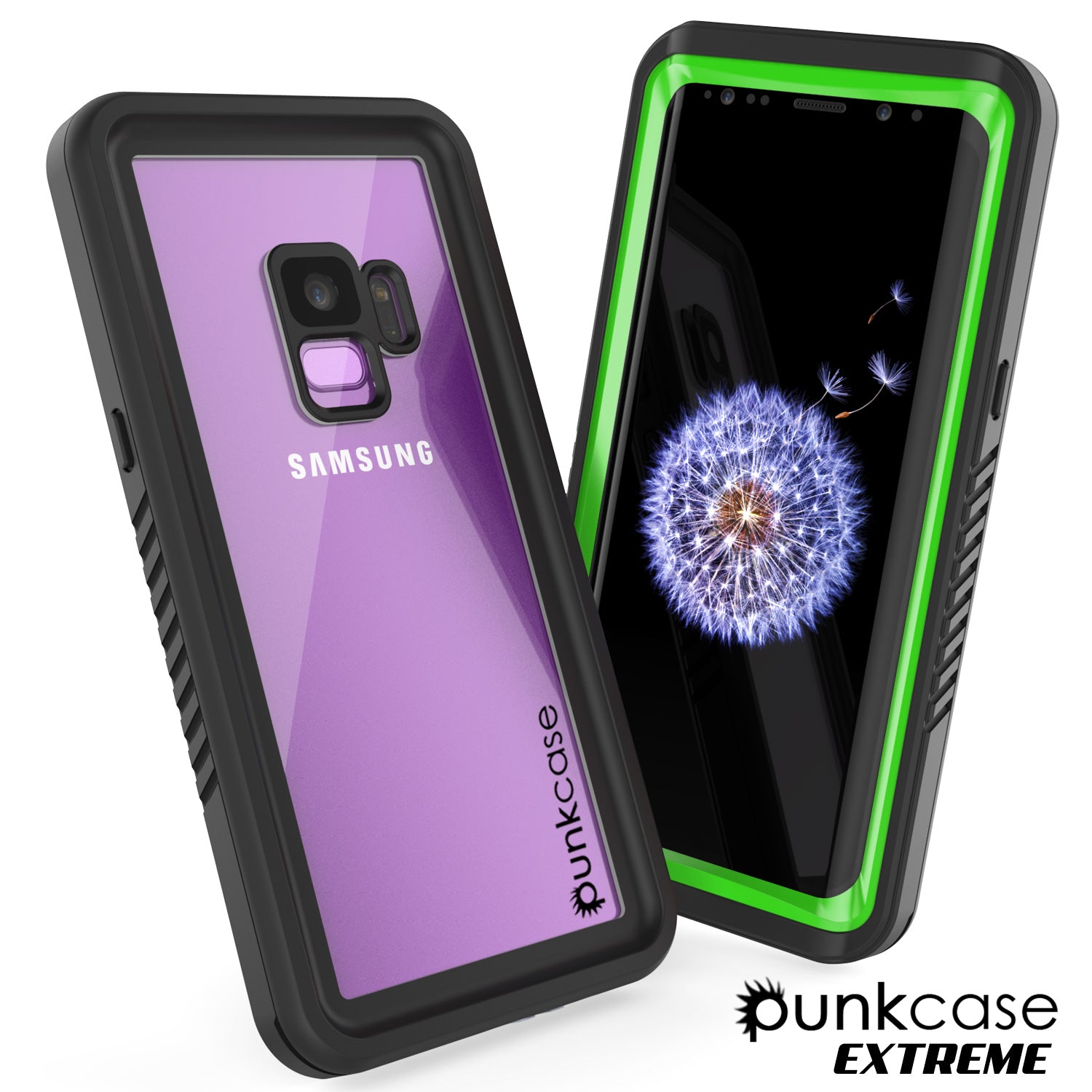 Punkcase Galaxy S9 Extreme Series Waterproof Body | Light Green