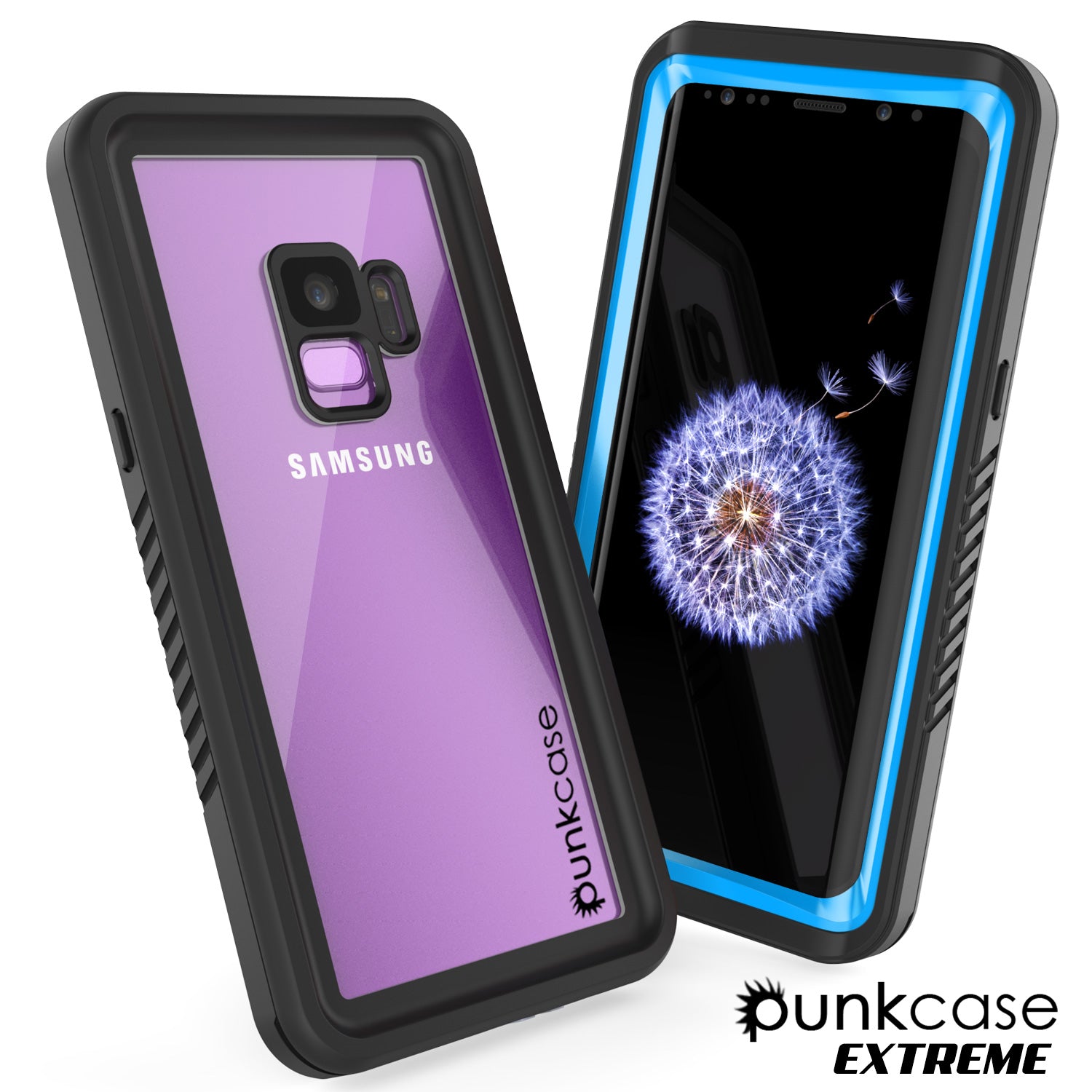 Punkcase Galaxy S9 Extreme Series Waterproof Body | Light Blue