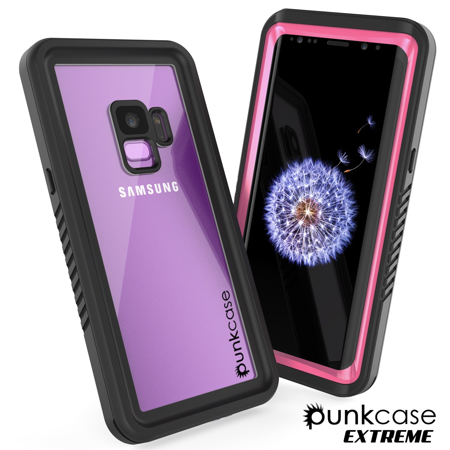 Punkcase Galaxy S9 Extreme Series Waterproof Body | Pink