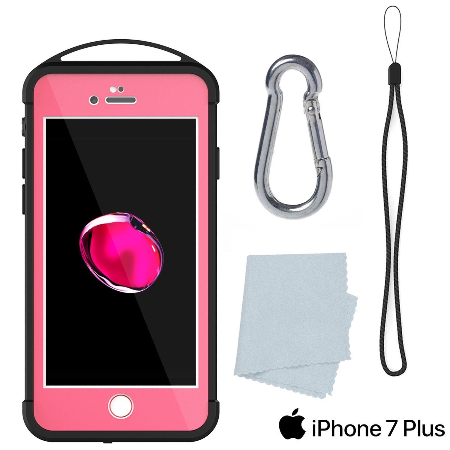 iPhone 7+ Plus Waterproof Case, Punkcase ALPINE Series, Pink | Heavy Duty Armor Cover