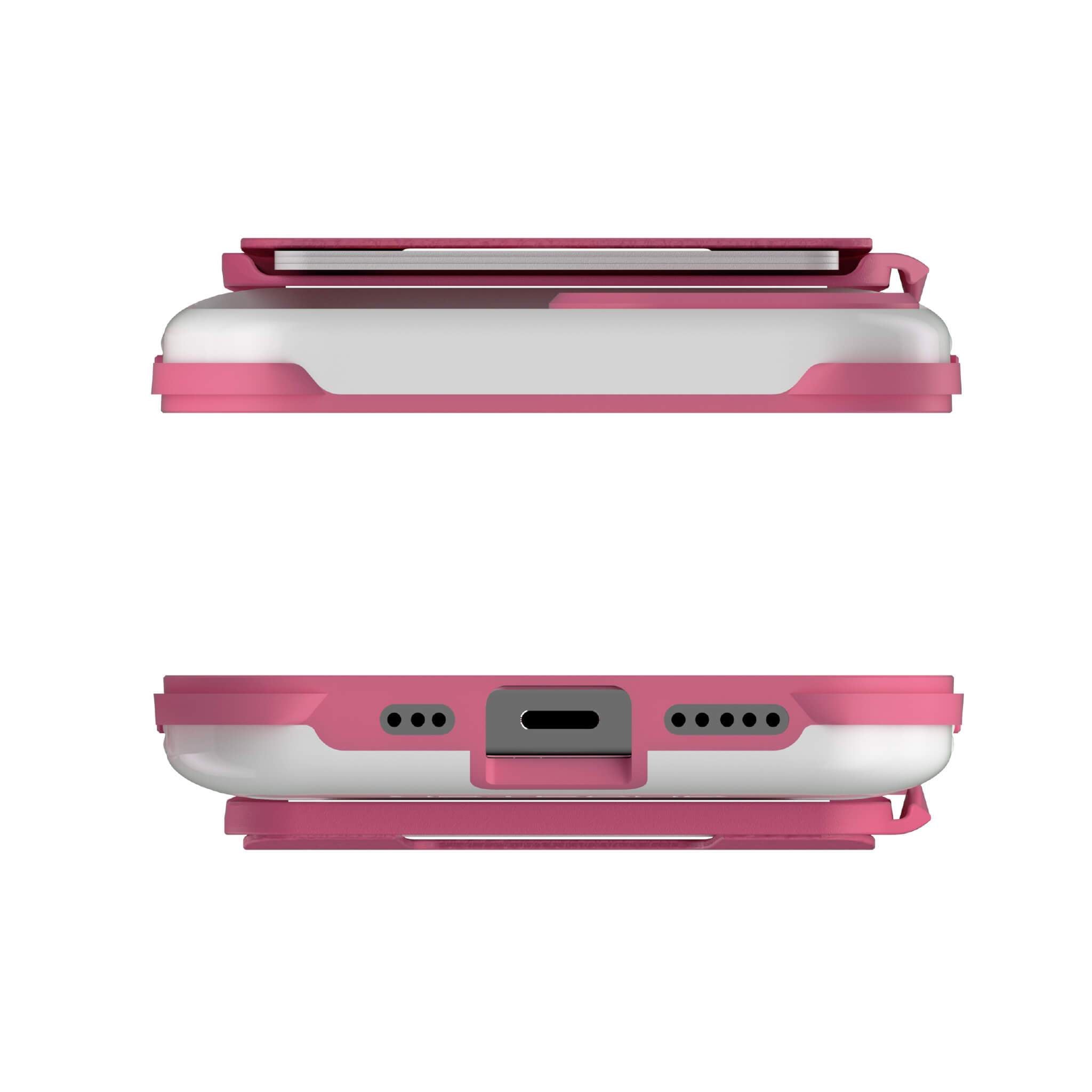 iPhone 12 Pro  - Magnetic Wallet Case with Card Holder [Pink]