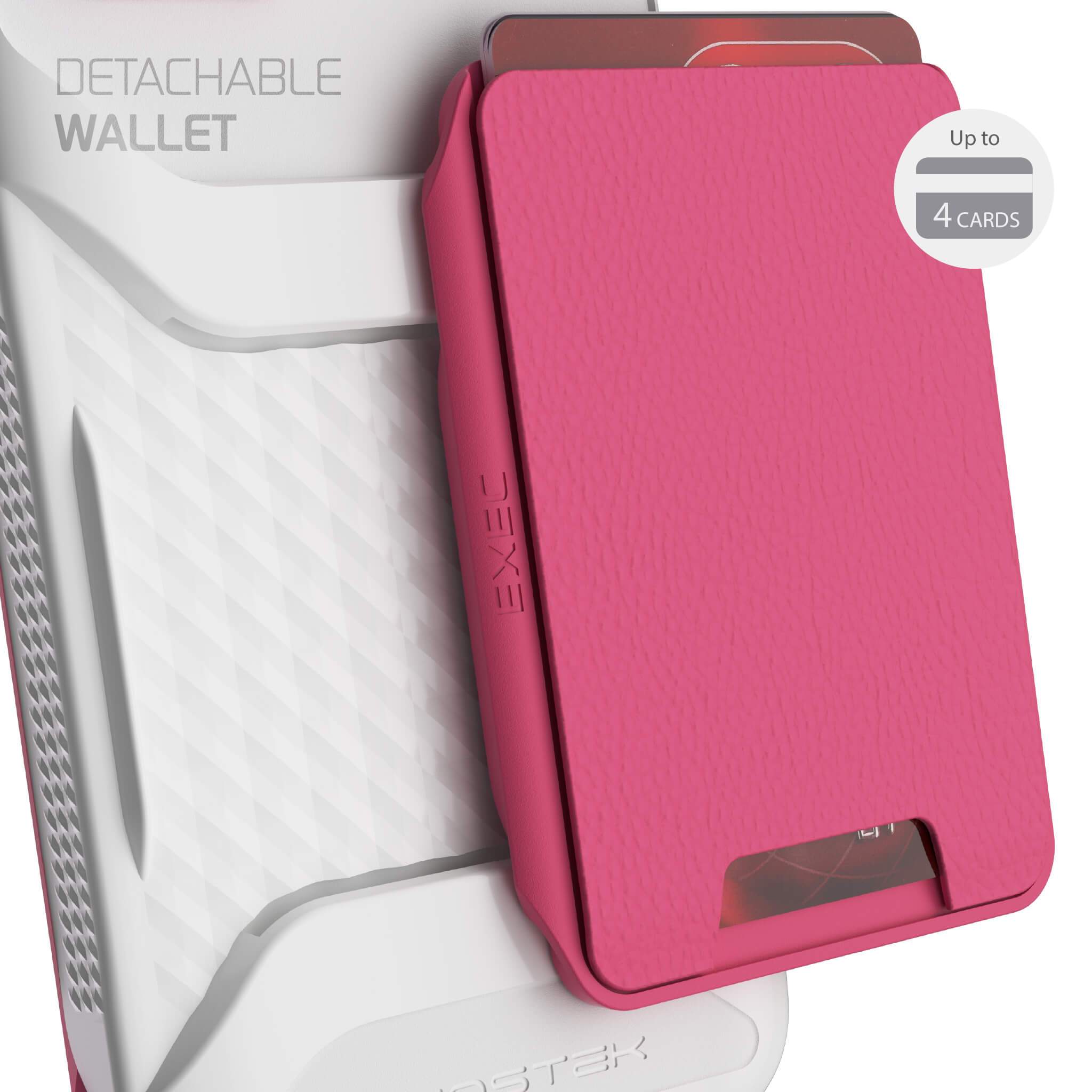 iPhone 12 Pro  - Magnetic Wallet Case with Card Holder [Pink]
