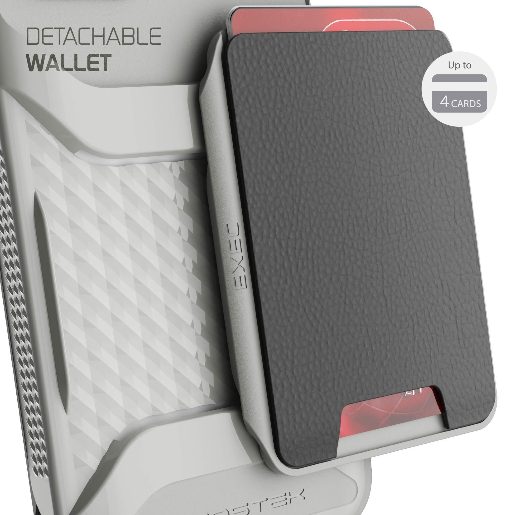 iPhone 12 Pro Max  - Magnetic Wallet Case with Card Holder [Gray]