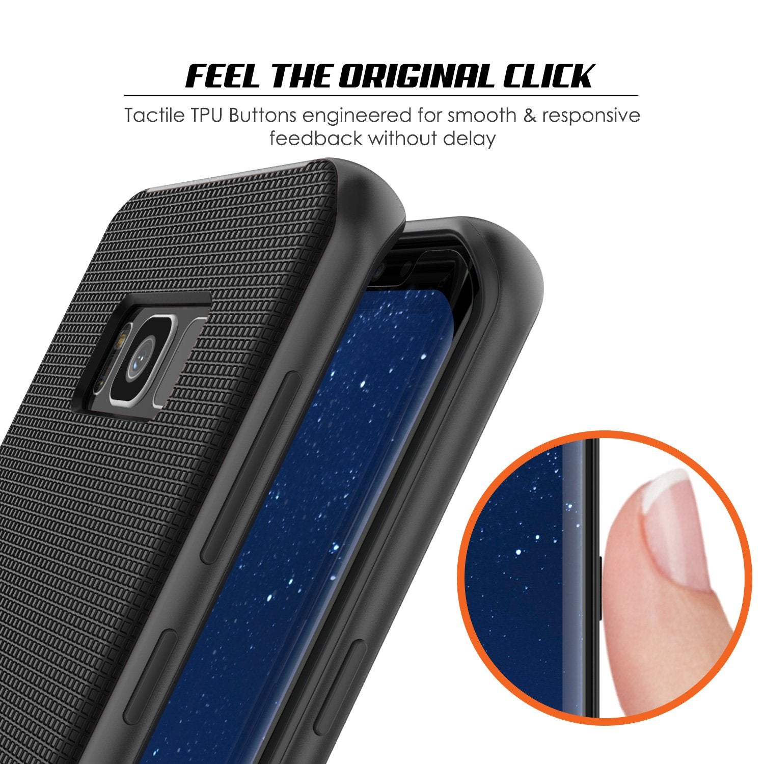 Galaxy S8 Plus Case, PunkCase Stealth Black Series Hybrid 3-Piece Shockproof Dual Layer Cover