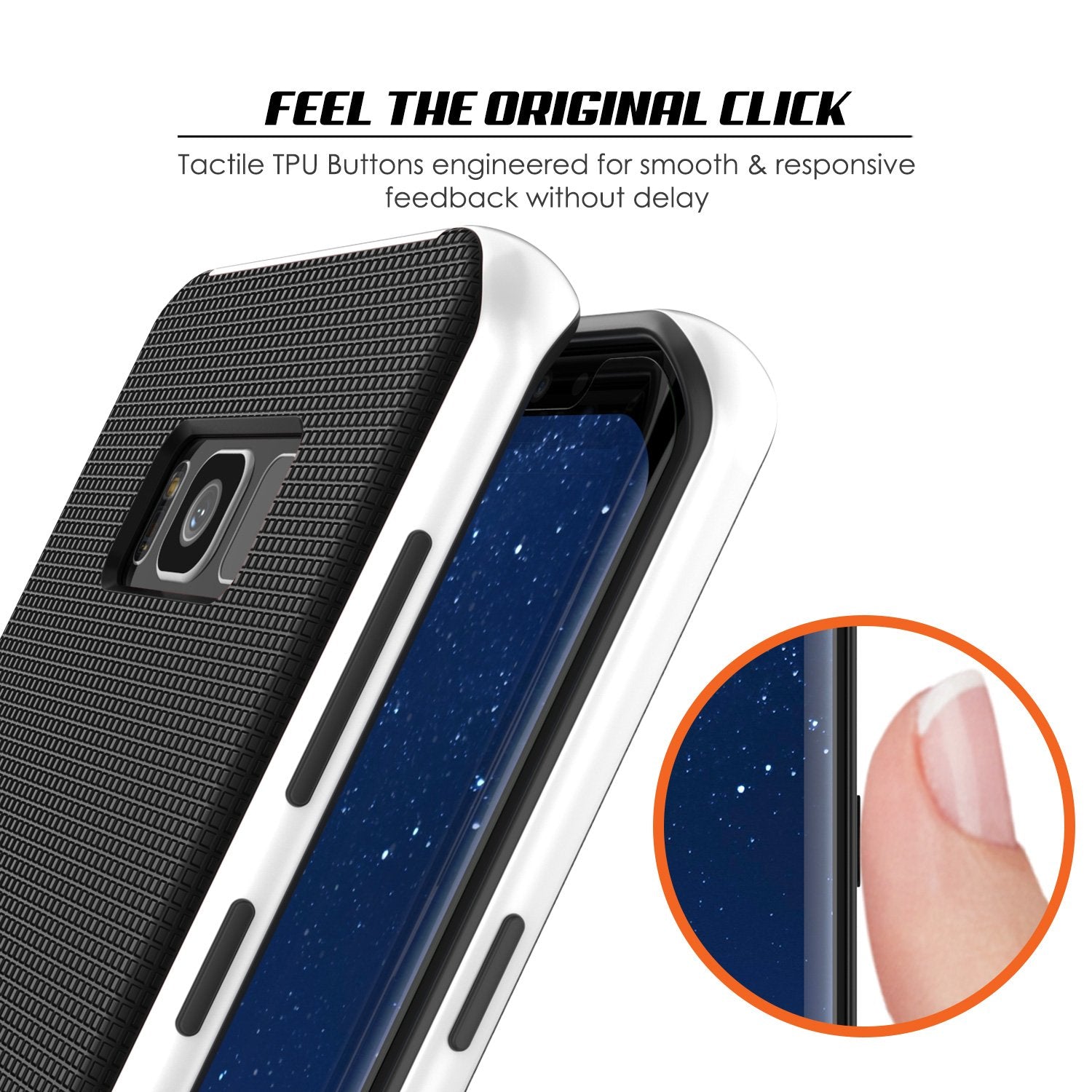 Galaxy S8 Case, PunkCase Stealth White Series Hybrid 3-Piece Shockproof Dual Layer Cover
