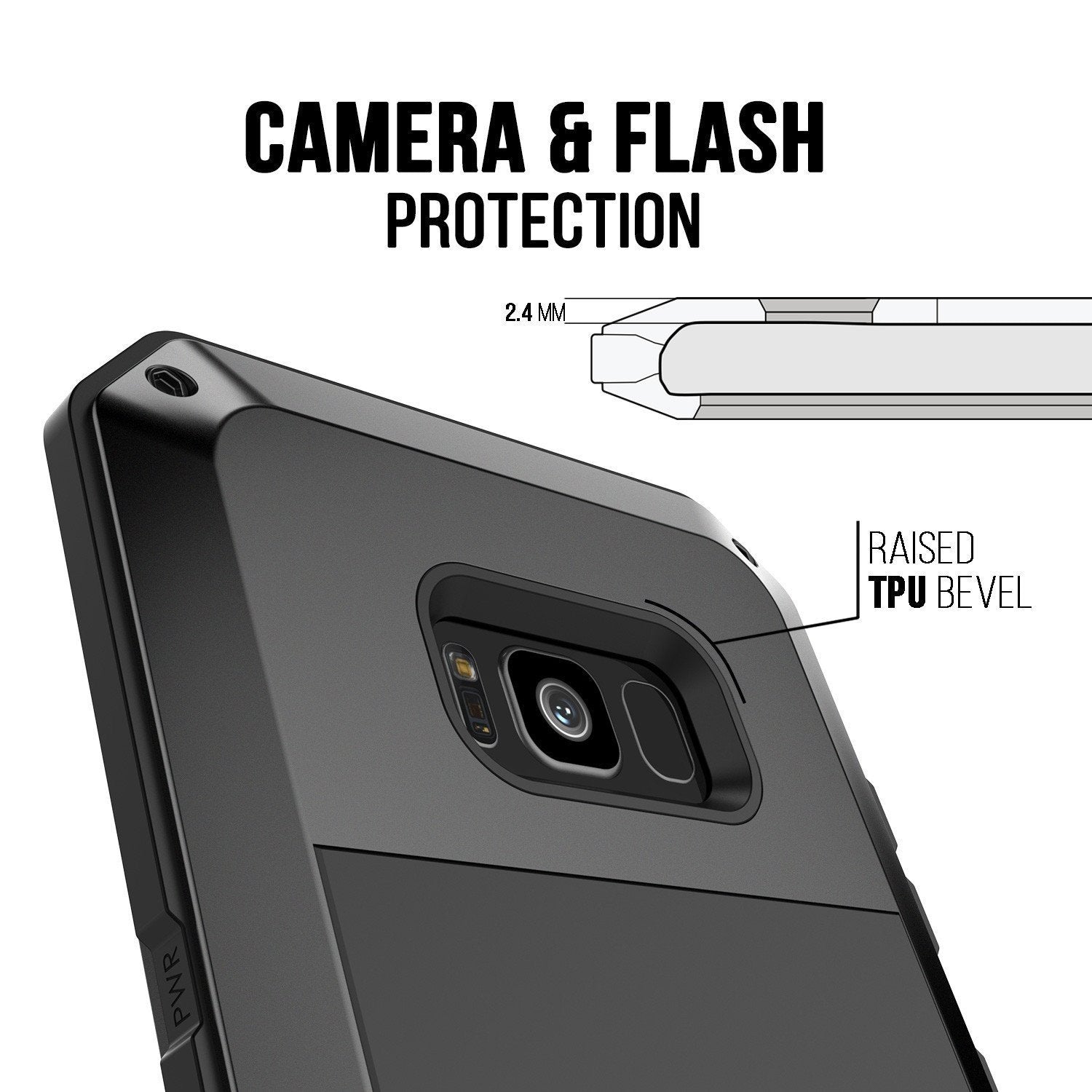 Galaxy Note 9 Case, PUNKcase Metallic Black Shockproof  Slim Metal Armor Case [Black]