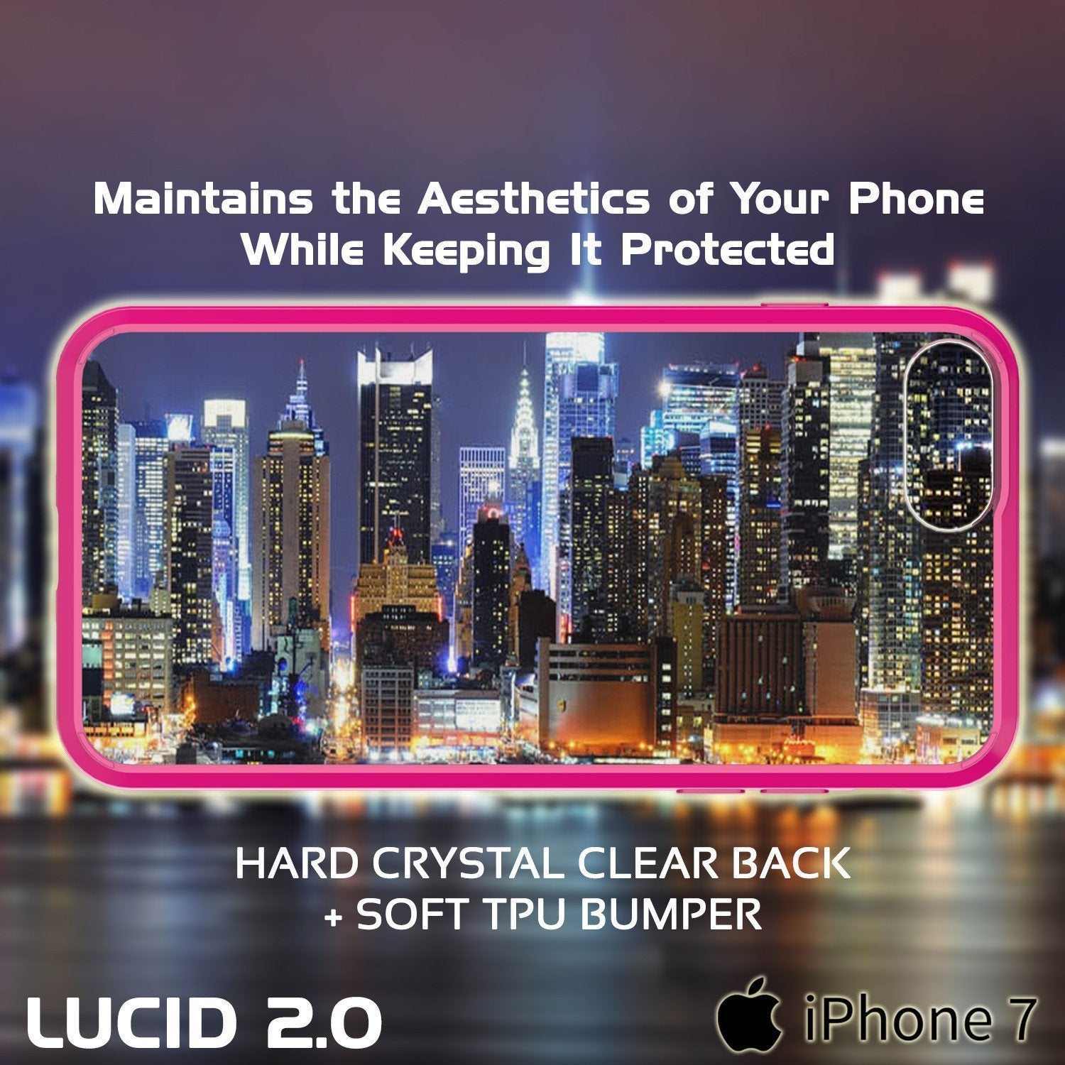 iPhone 8+ Plus Case Punkcase® LUCID 2.0 Pink Series w/ PUNK SHIELD Screen Protector | Ultra Fit