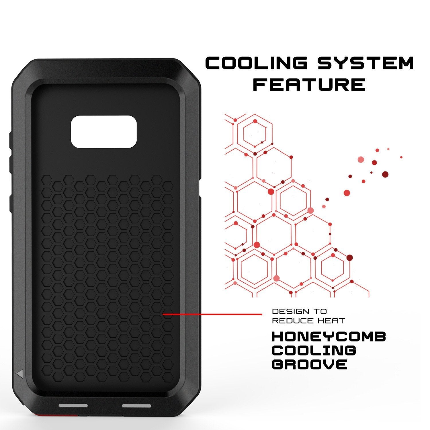 Galaxy Note 8 Case, PUNKcase Metallic Black Shockproof  Slim Metal Armor Case