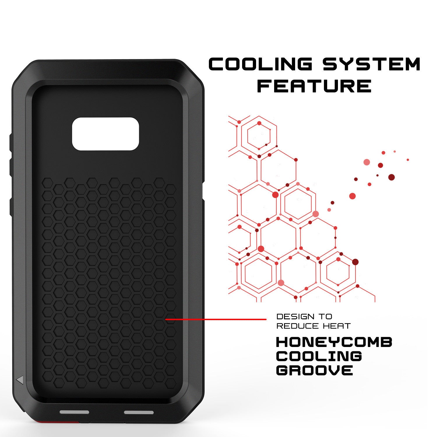 Galaxy S8 Case, PUNKcase Metallic Black Shockproof Slim Metal Armor Case