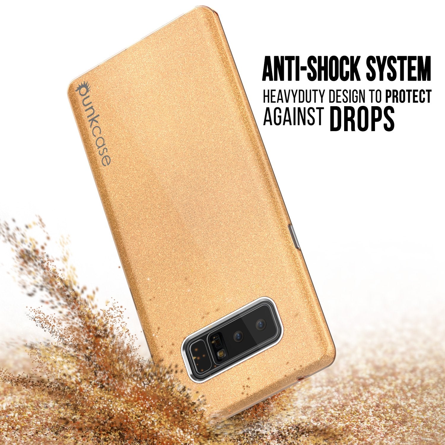 Galaxy Note 8 Case, Punkcase Galactic 2.0 Series Ultra Slim Protective Armor [Gold]