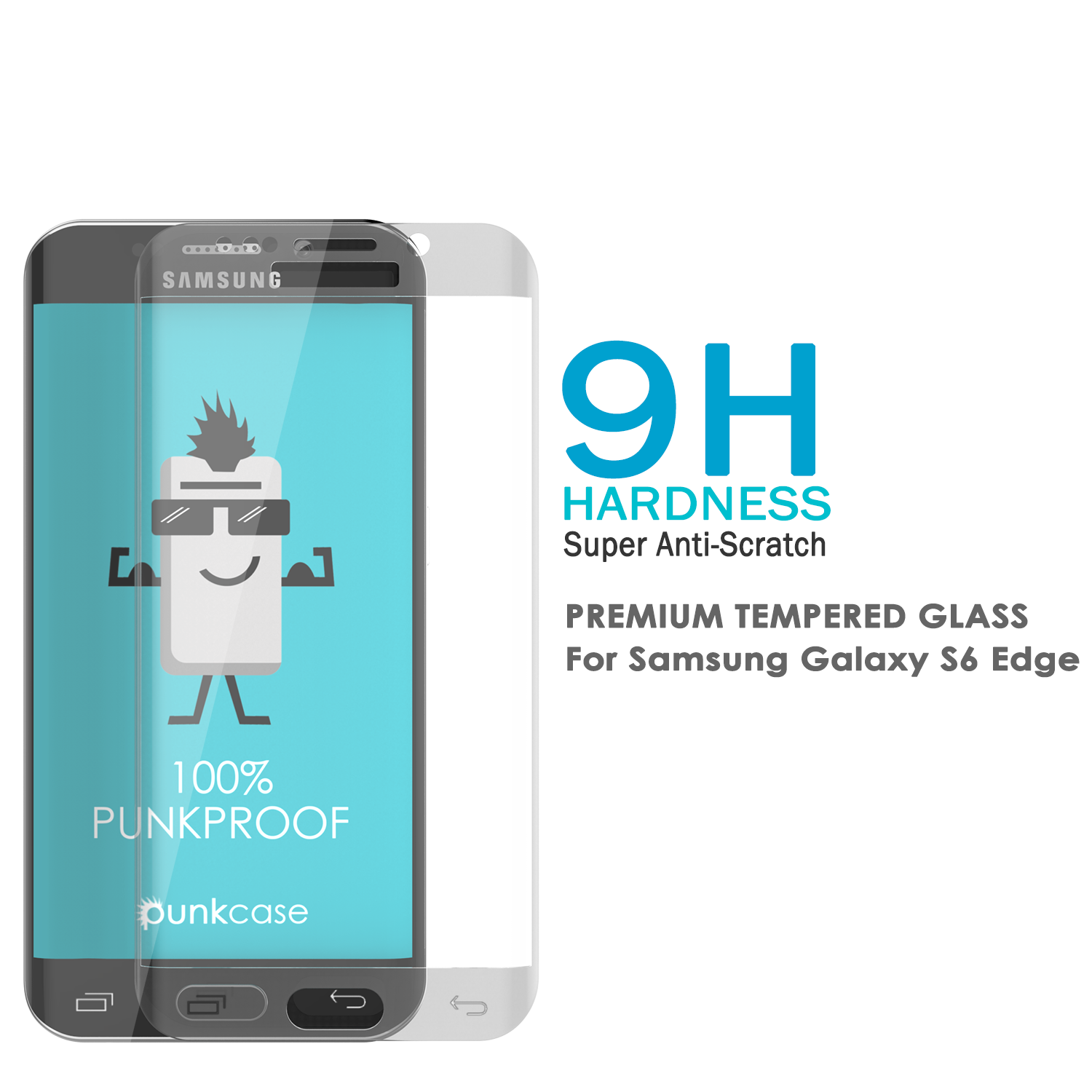 Galaxy S7 Edge Clear Punkcase Glass SHIELD Tempered Glass Screen Protector 0.33mm Thick 9H Glass