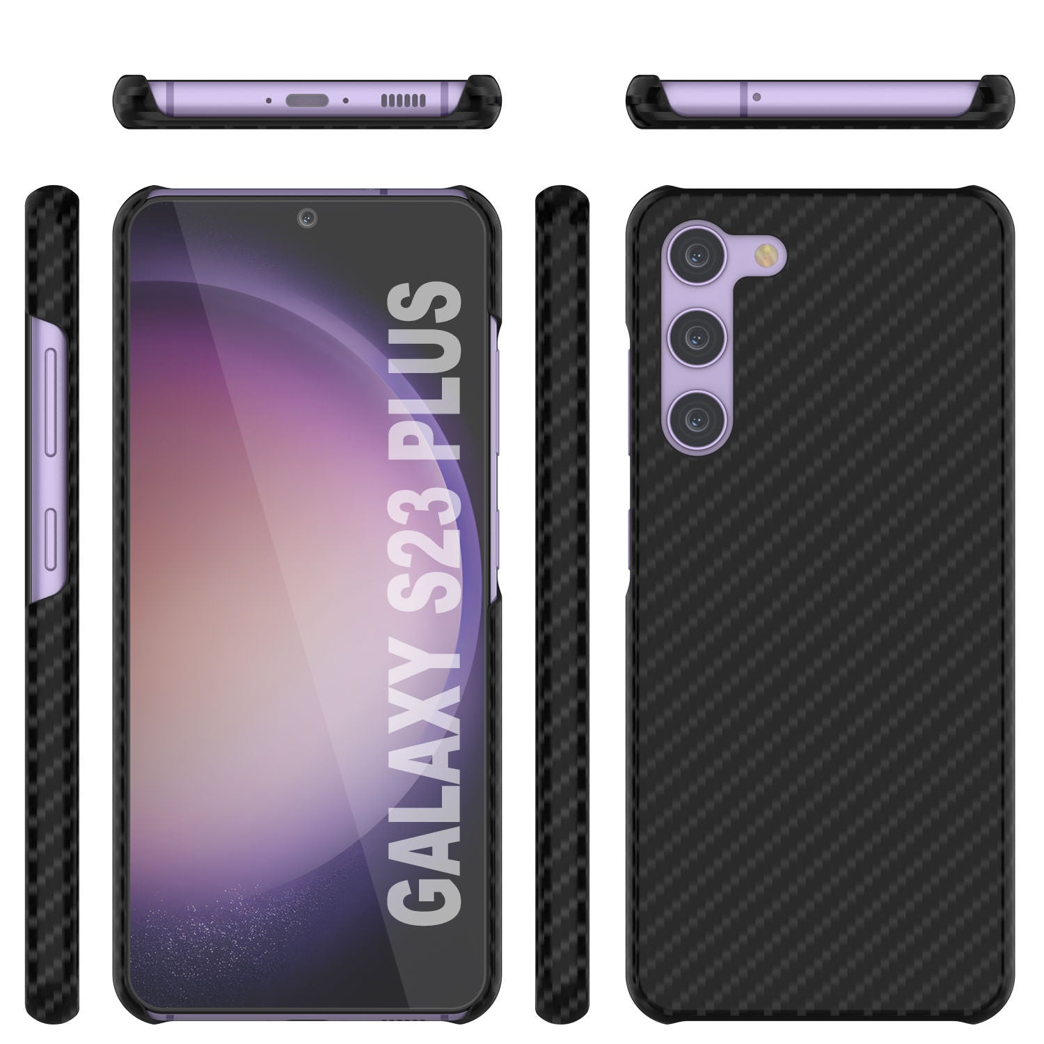 Galaxy S24 Plus Case, Punkcase CarbonShield, Heavy Duty & Ultra Thin Cover [shockproof][non slip] [Purple]