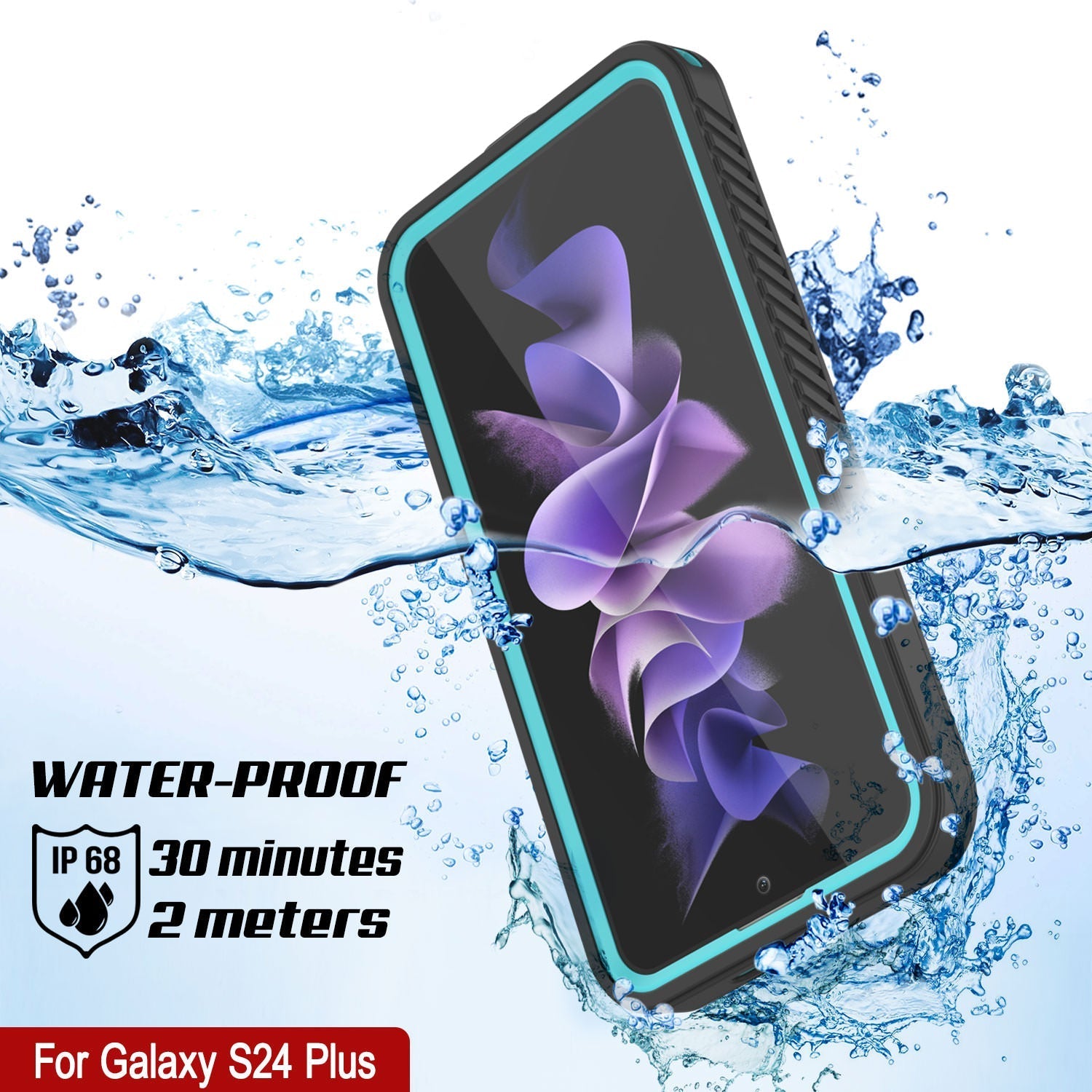 Galaxy S24+ Plus Water/ Shock/ Snowproof [Extreme Series]  Screen Protector Case [Teal]