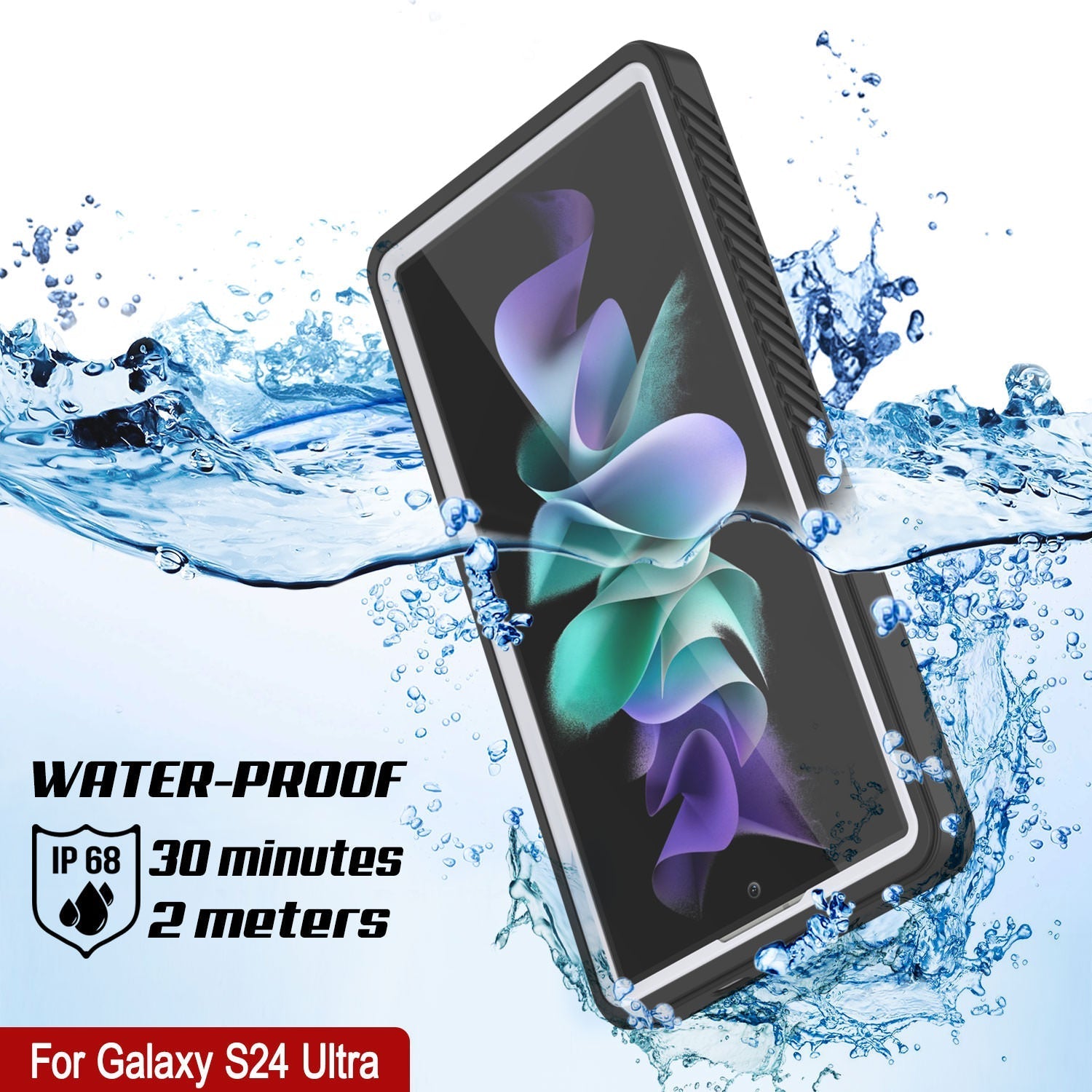 Galaxy S24 Ultra Water/ Shock/ Snow/ dirt proof [Extreme Series] Punkcase Slim Case [White]