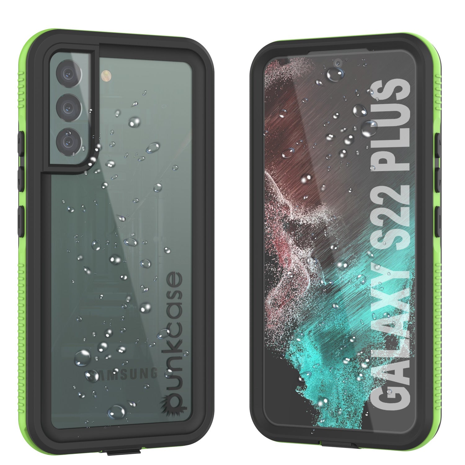 Galaxy S22+ Plus Waterproof Case PunkCase Ultimato Light Green Thin 6.6ft Underwater IP68 ShockProof [Green]