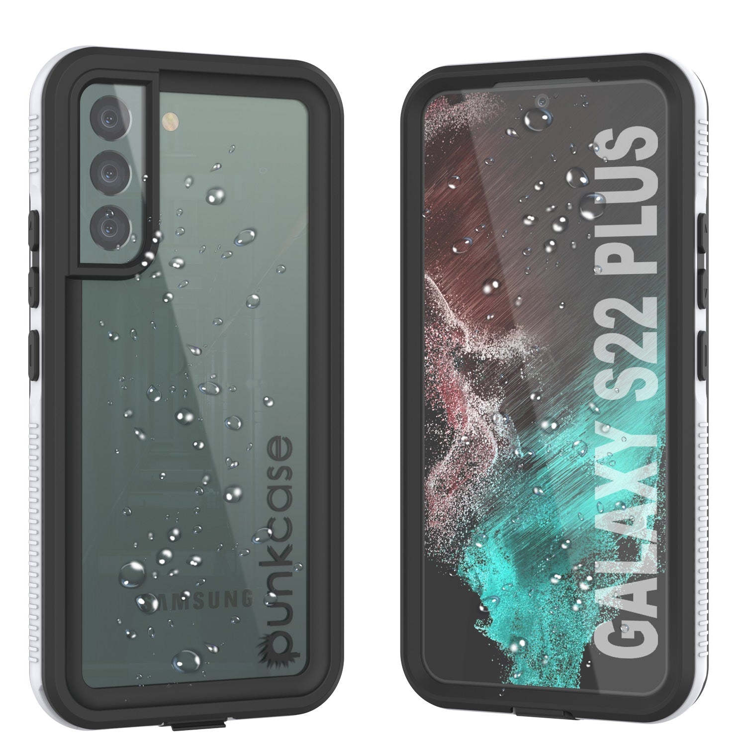 Galaxy S22+ Plus Waterproof Case, Punkcase Ultimato White Thin 6.6ft Underwater IP68 Shock/Snow Proof [White]