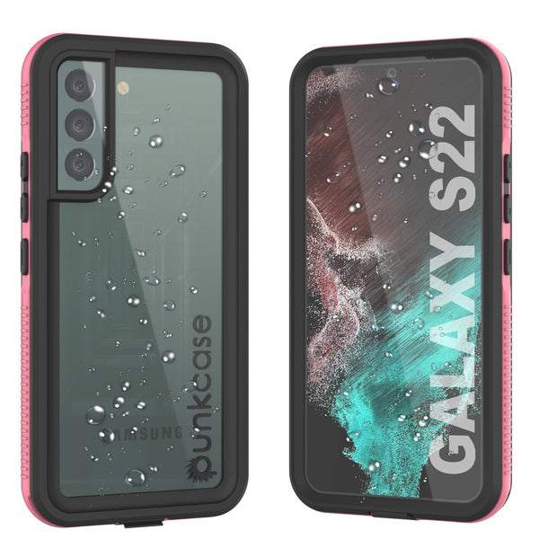 Galaxy S22 Waterproof Case PunkCase Ultimato Pink Thin 6.6ft Underwater IP68 Shock/Snow Proof [Pink]