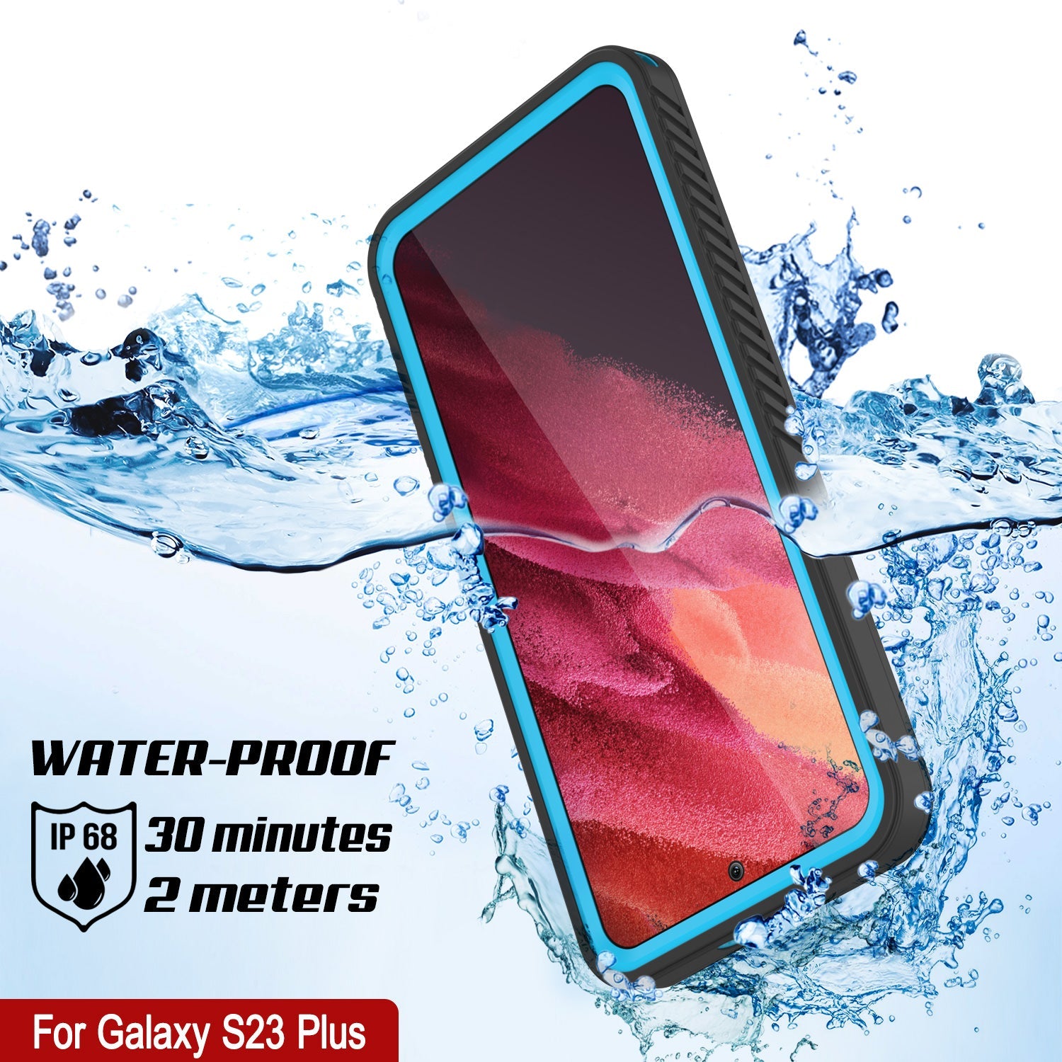 Galaxy S23+ Plus Water/ Shock/ Snow/ dirt proof [Extreme Series] Slim Case [Light Blue]
