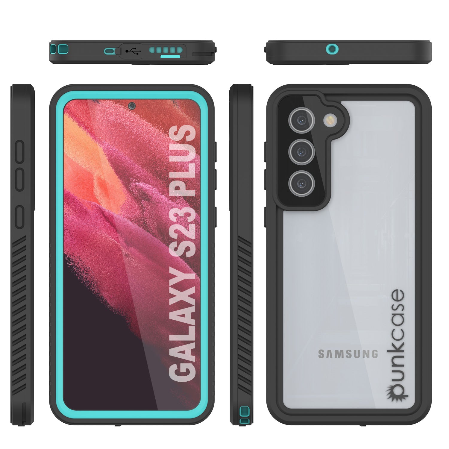 Galaxy S23+ Plus Water/ Shock/ Snowproof [Extreme Series]  Screen Protector Case [Teal]