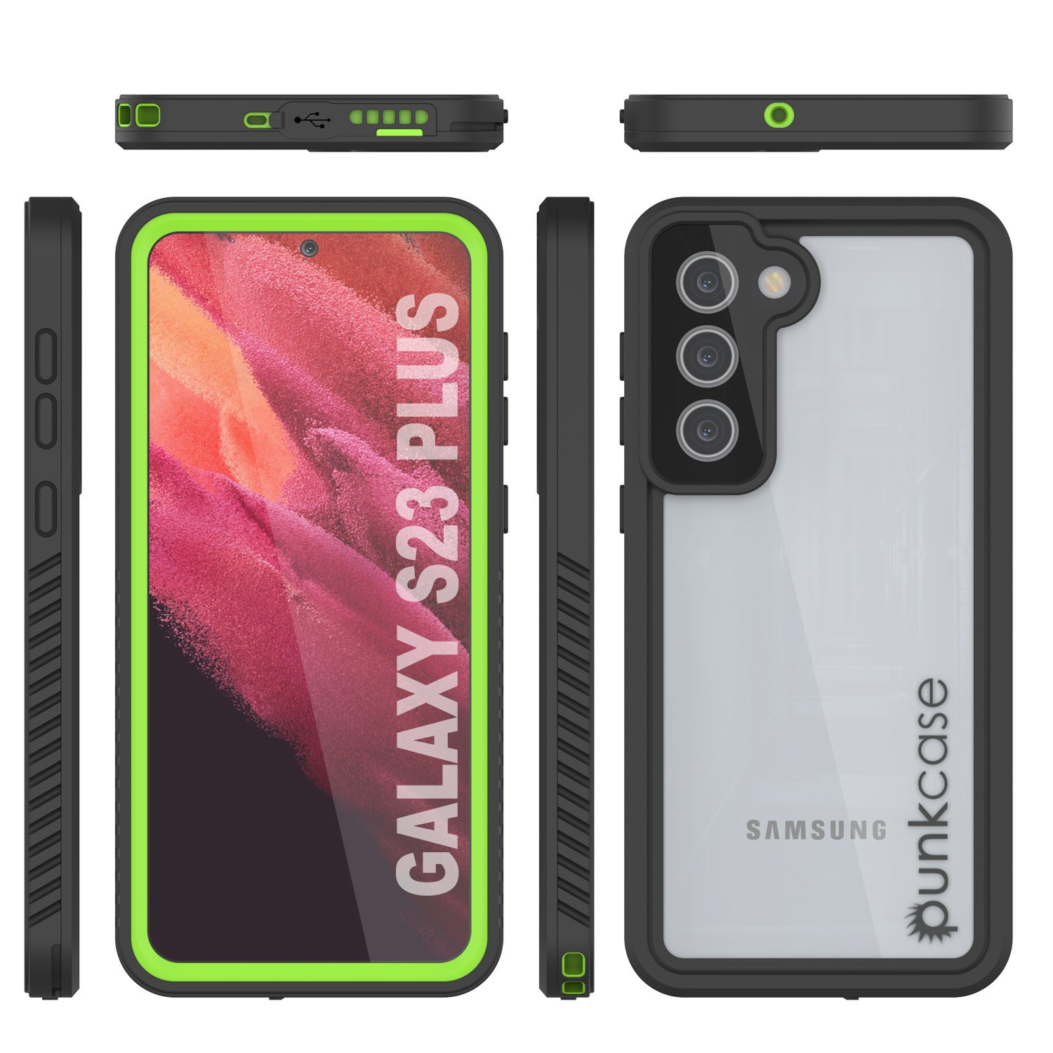 Galaxy S23+ Plus Water/ Shockproof [Extreme Series] Screen Protector Case [Light Green]