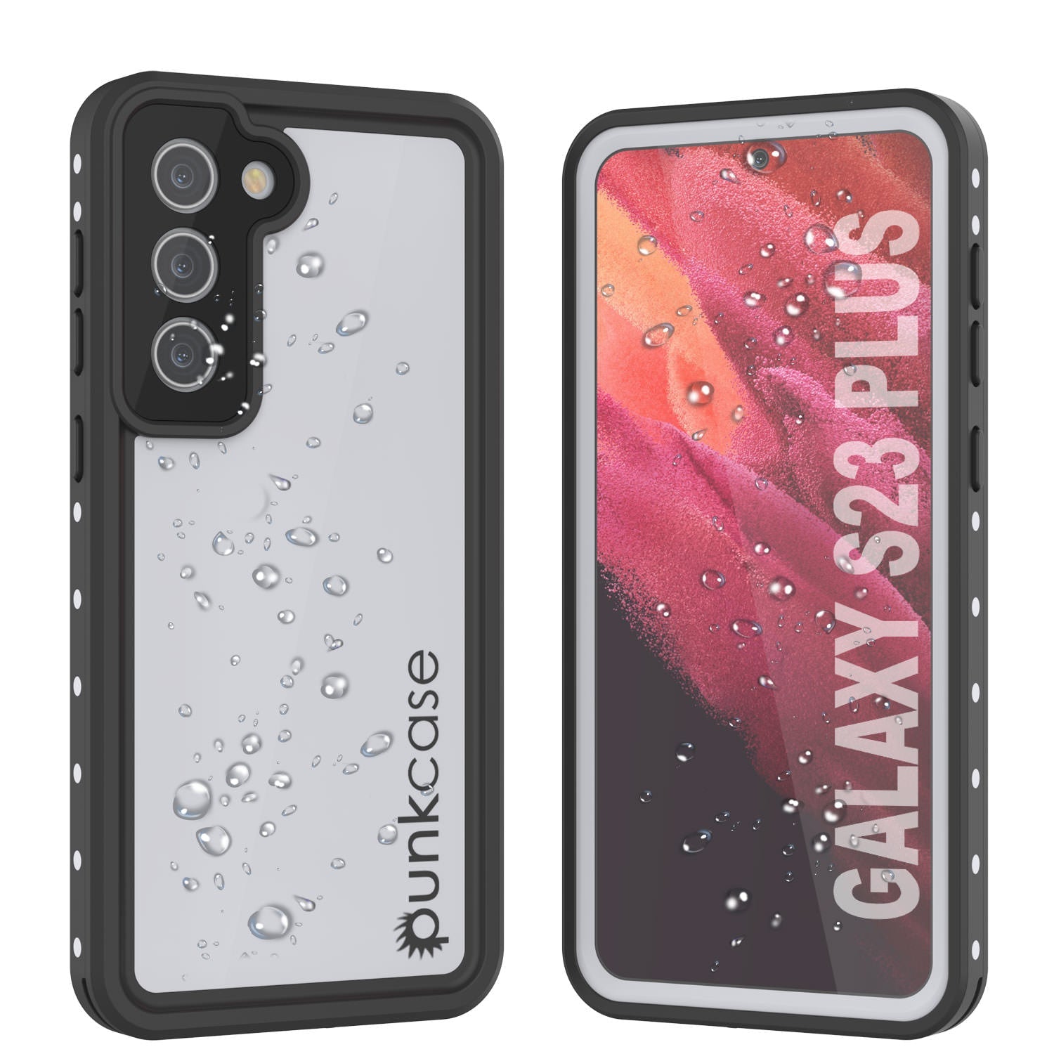 Galaxy S23+ Plus Waterproof Case, Punkcase StudStar White Thin 6.6ft Underwater IP68 Shock/Snow Proof