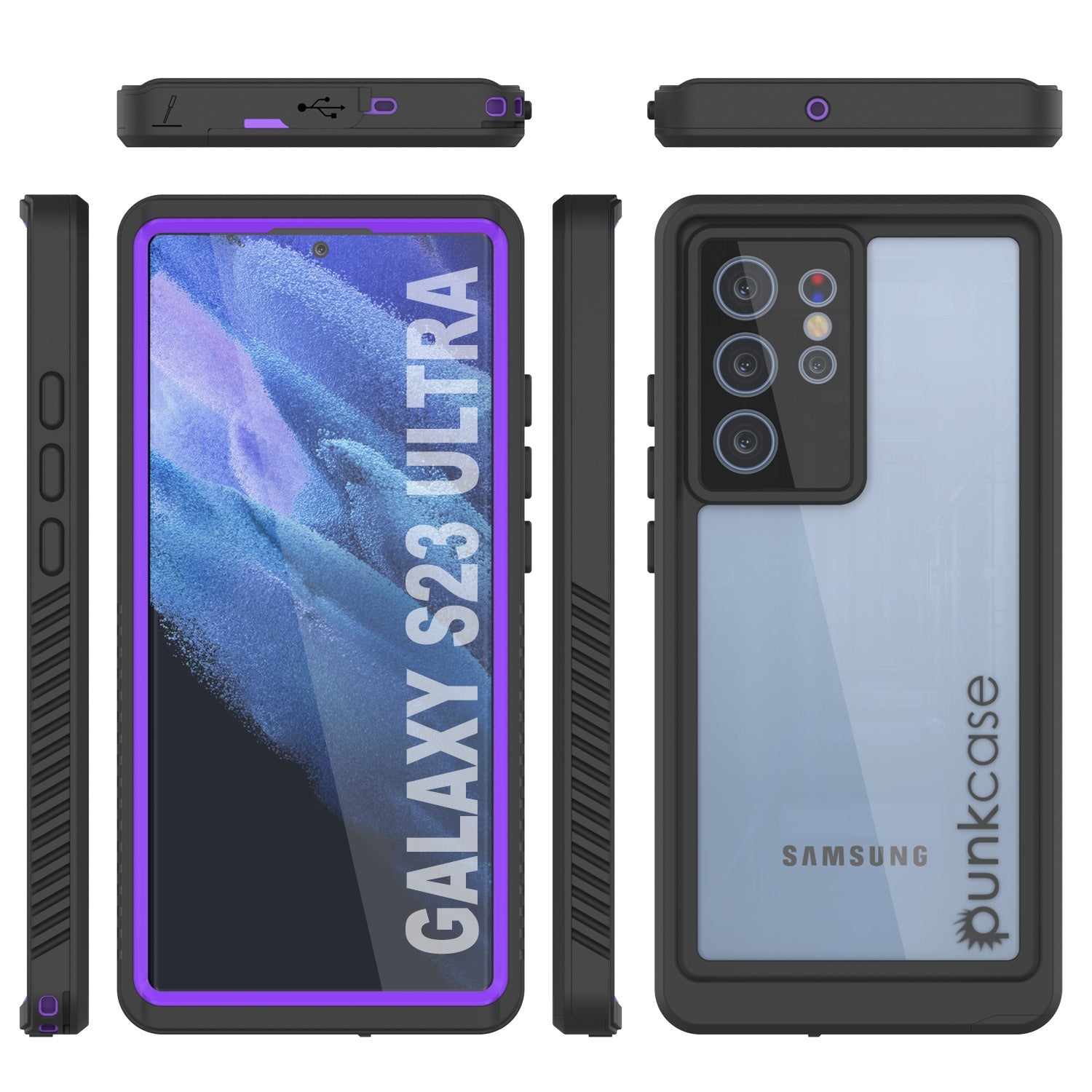 Galaxy S23 Ultra Water/ Shockproof [Extreme Series] Slim Screen Protector Case [Purple]