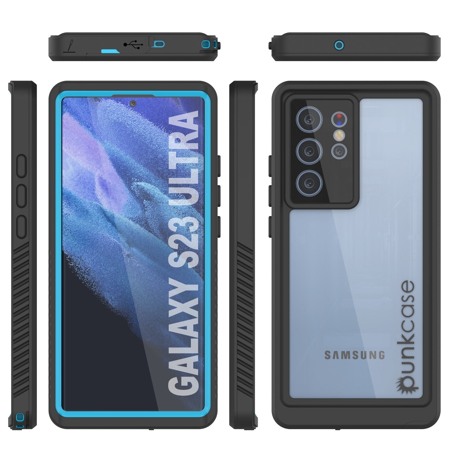 Galaxy S23 Ultra Water/ Shock/ Snow/ dirt proof [Extreme Series] Slim Case [Light Blue]