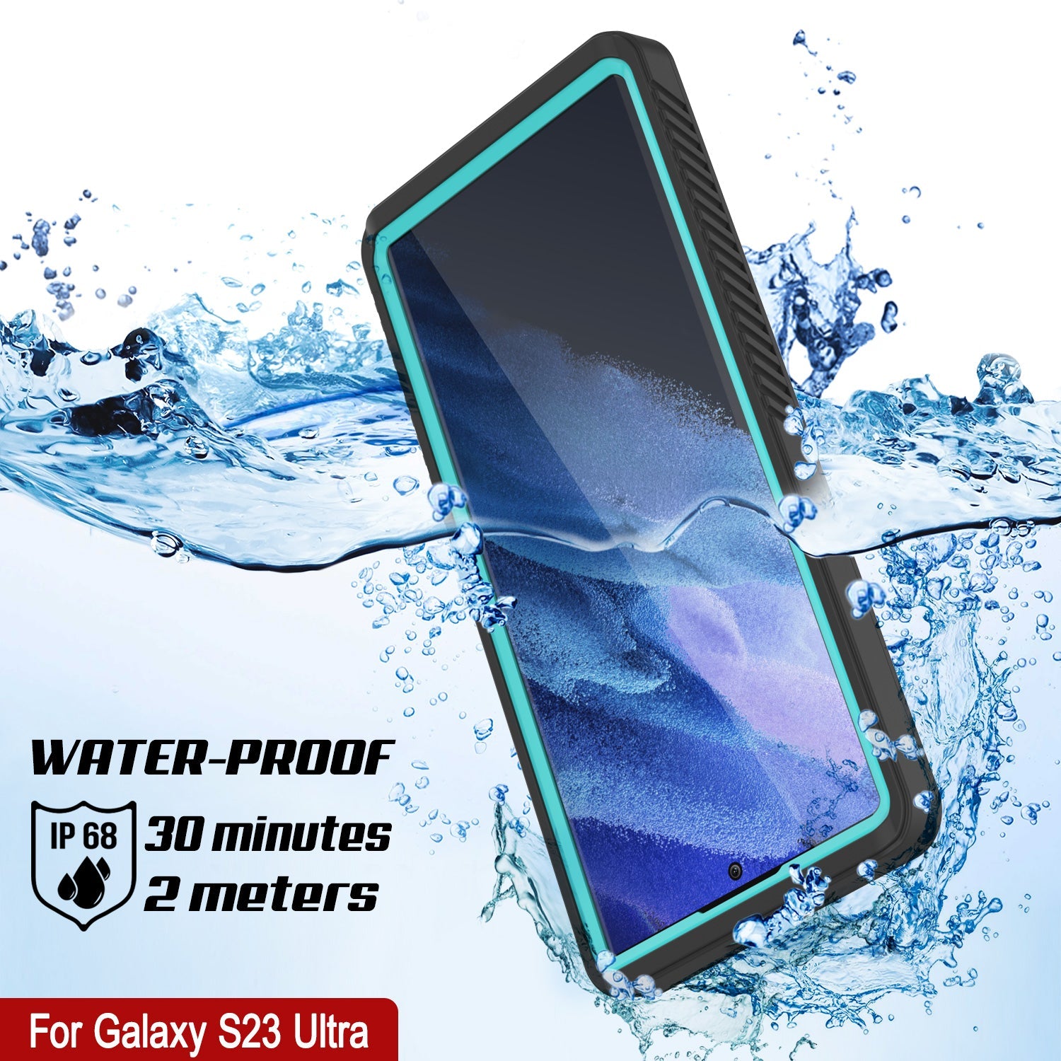 Galaxy S23 Ultra Water/ Shock/ Snowproof [Extreme Series]  Screen Protector Case [Teal]