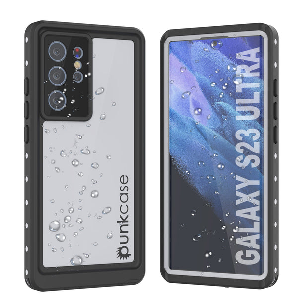 Galaxy S24 Ultra Waterproof Case, Punkcase StudStar White Thin 6.6ft Underwater IP68 Shock/Snow Proof
