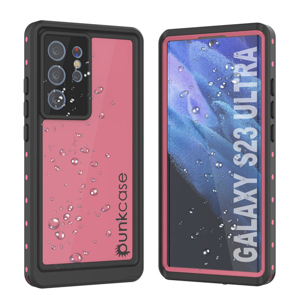 Galaxy S24 Ultra Waterproof Case PunkCase StudStar Pink Thin 6.6ft Underwater IP68 Shock/Snow Proof
