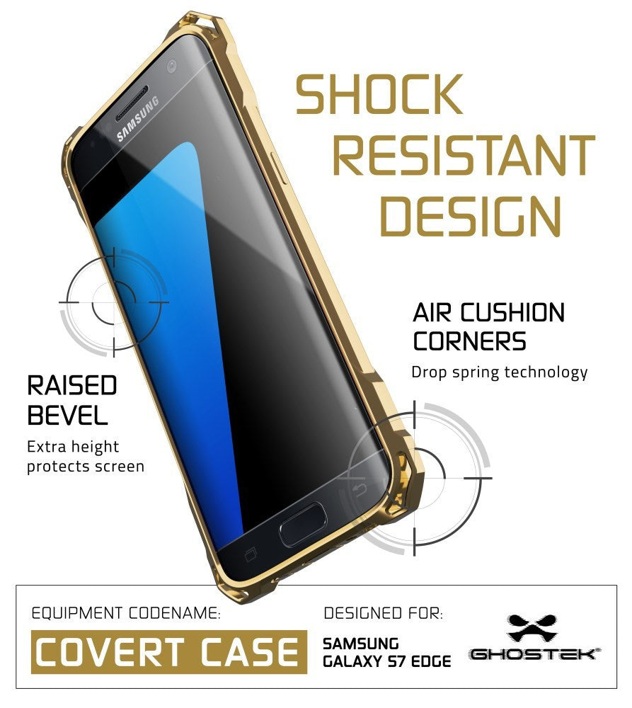 GHOSTEK - Covert Series Premium Impact Case for Samsung S7 Edge | Gold