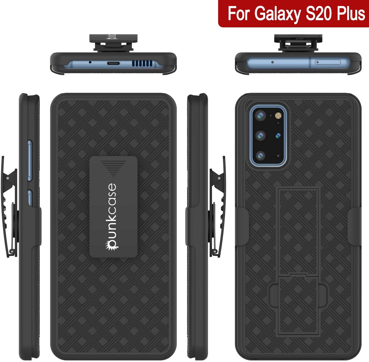 Galaxy S24 Plus Case, Punkcase Holster Belt Clip With Screen Protector [White]