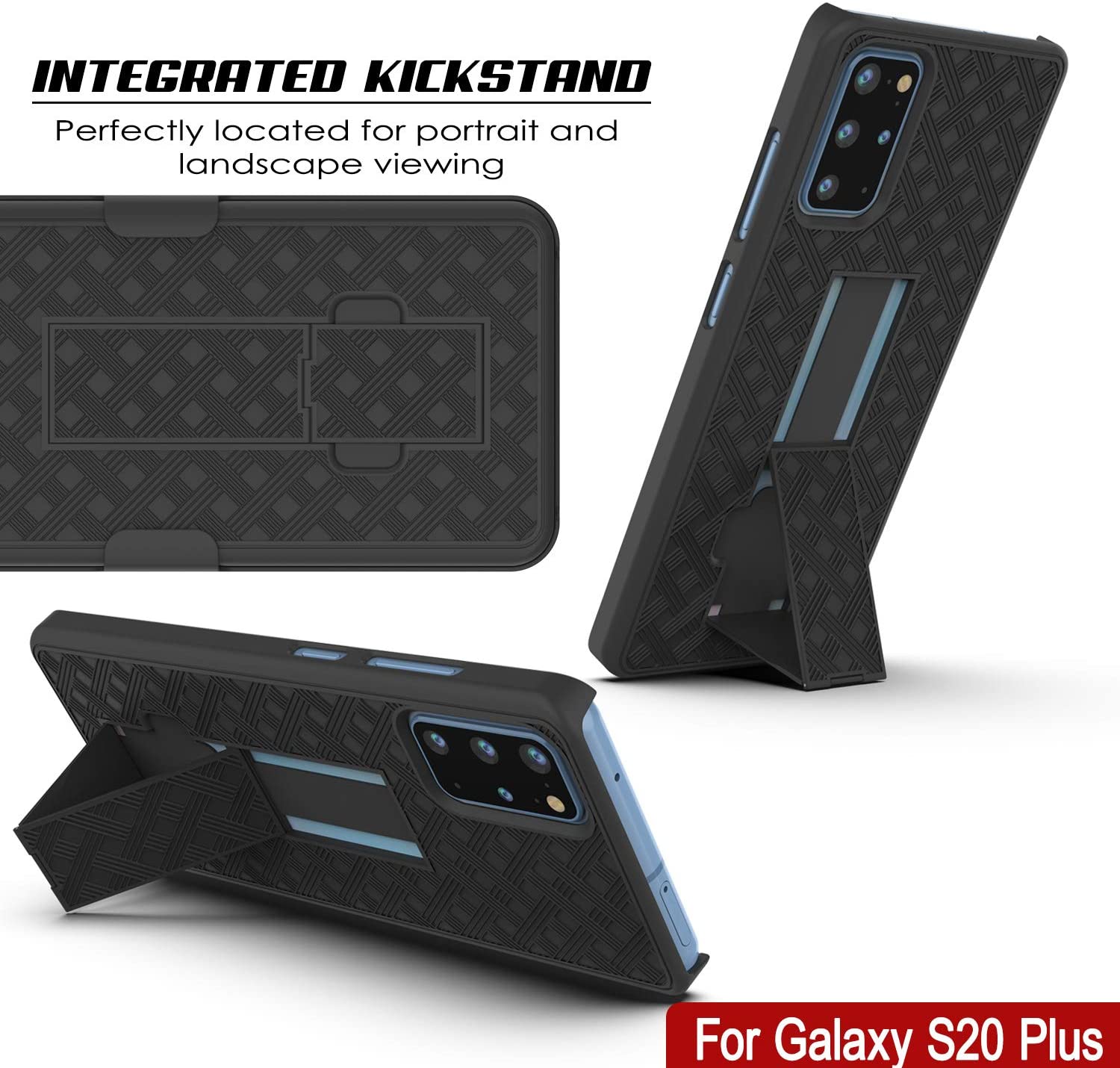 Galaxy S24 Plus Case, Punkcase Holster Belt Clip With Screen Protector [Purple]