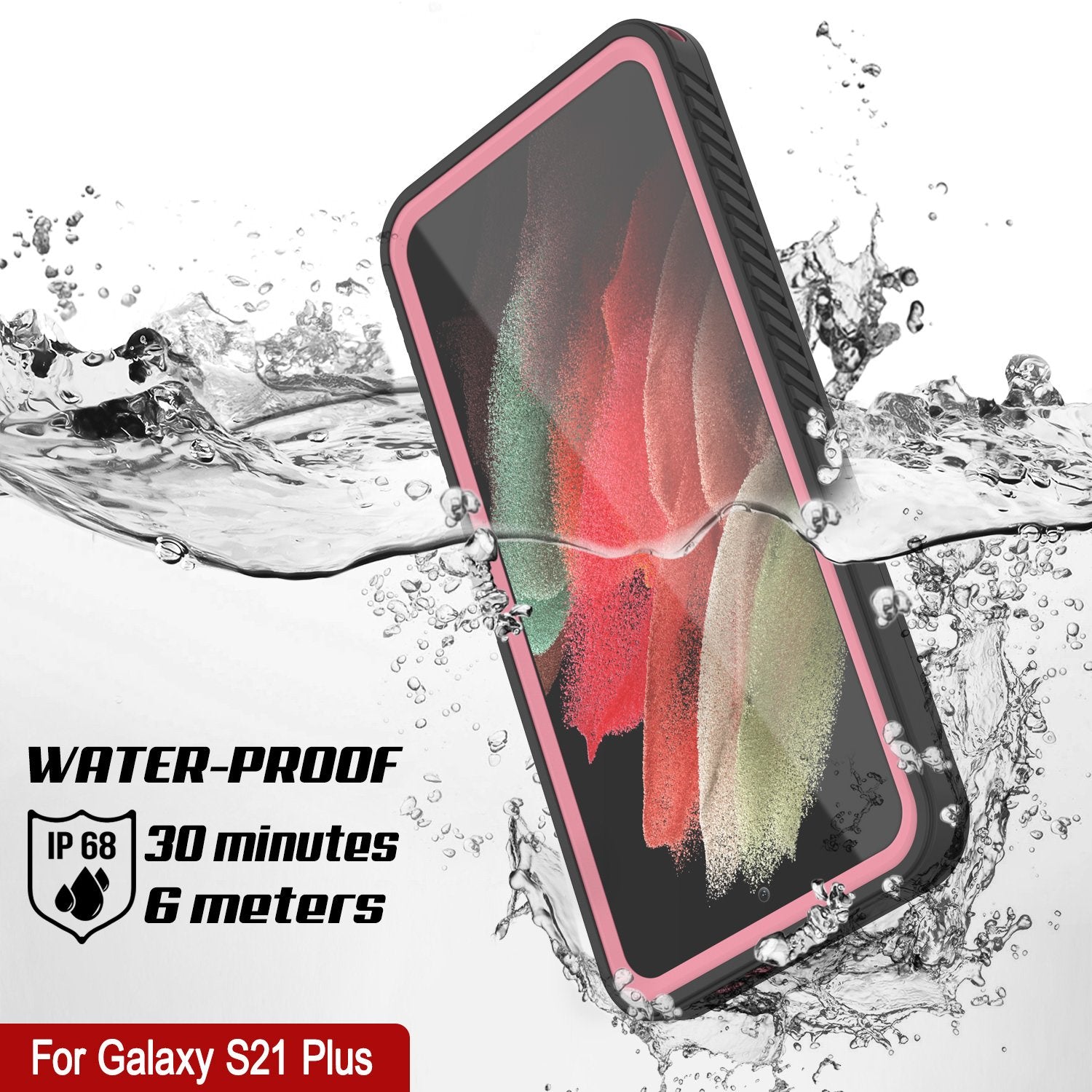 Galaxy S21+ Plus Water/Shock/Snowproof [Extreme Series] Slim Screen Protector Case [Pink]