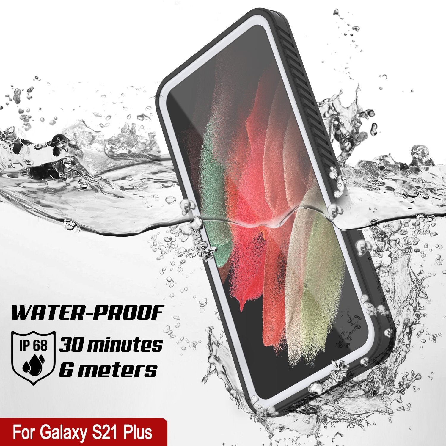 Galaxy S21+ Plus Water/Shock/Snow/dirt proof [Extreme Series] Punkcase Slim Case [White]