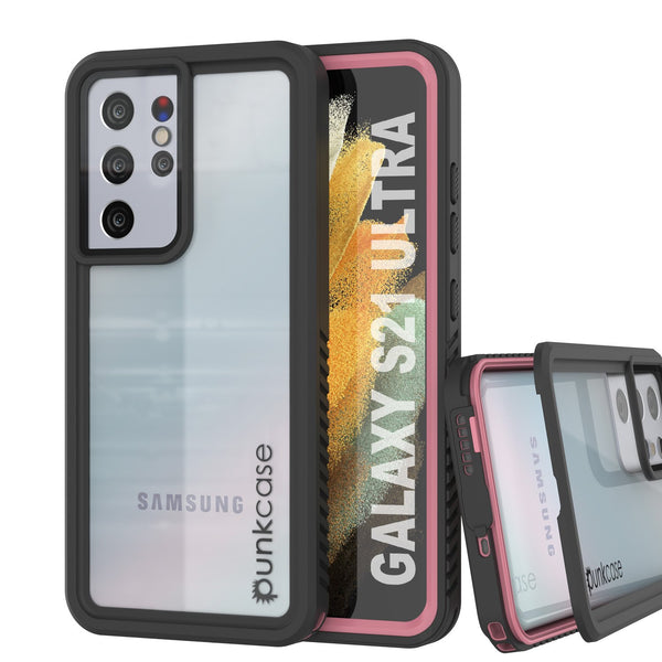 Galaxy S21 Ultra Water/Shock/Snowproof [Extreme Series] Slim Screen Protector Case [Pink]